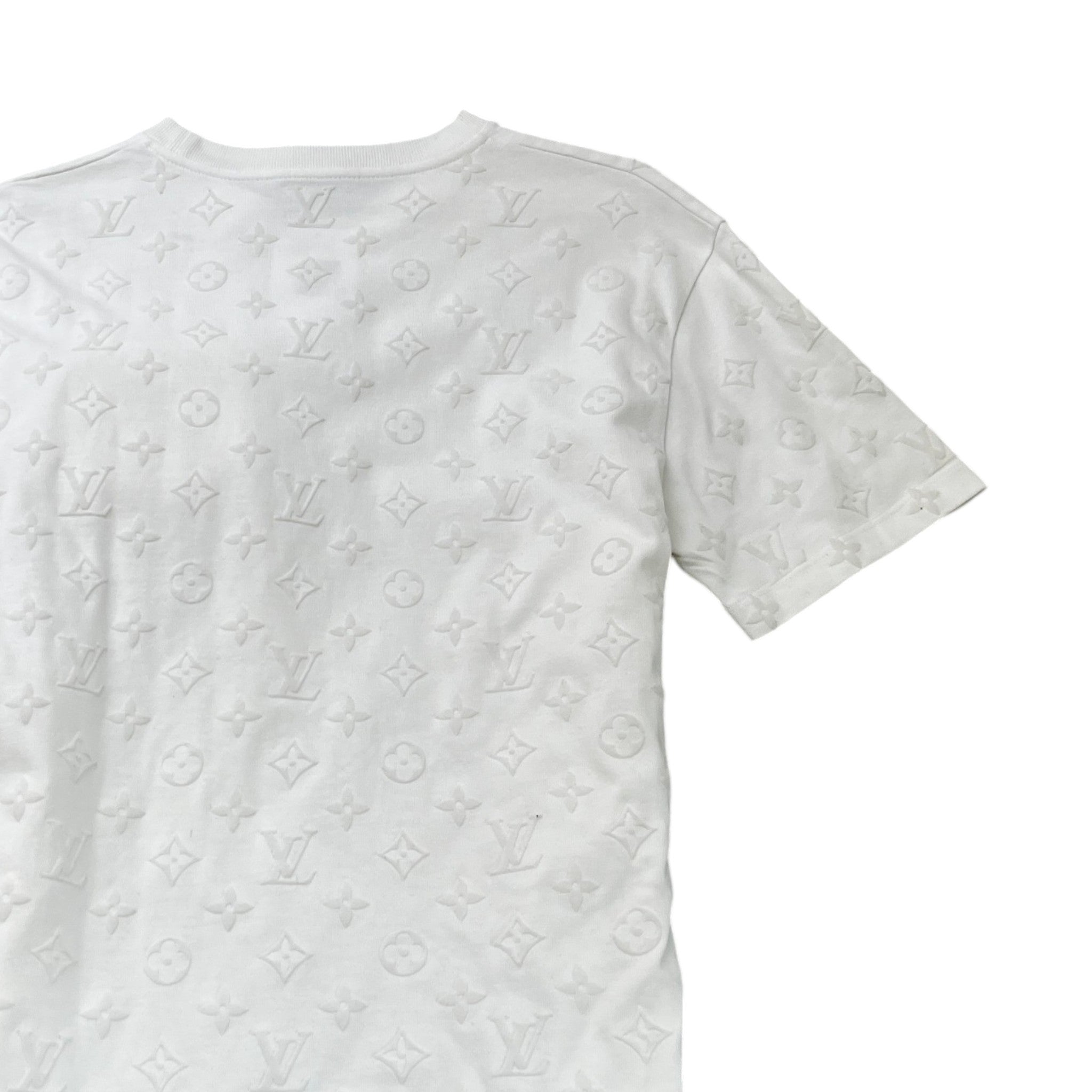 Men's Monogram Jacquard T-Shirt Cream Size M