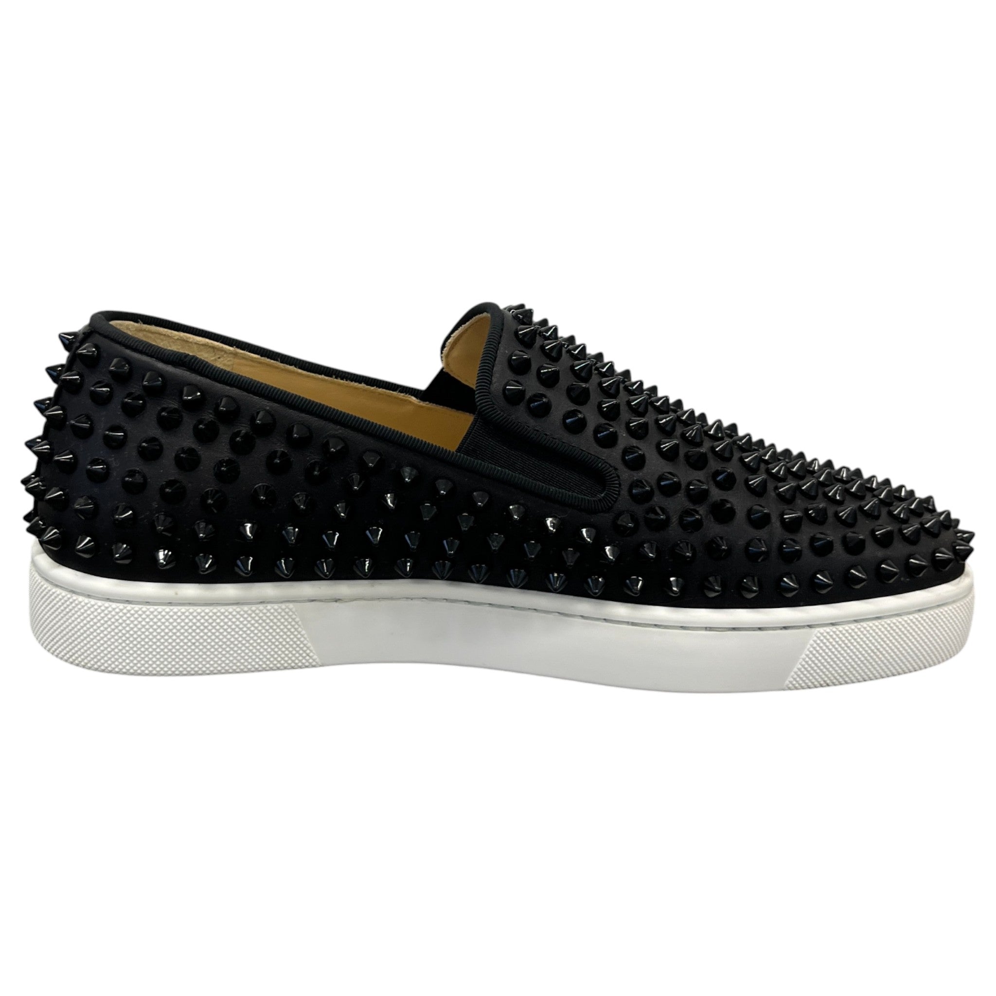 Men's Roller Boat Flat Spike Loafers Black Size EU 40 / UK 6