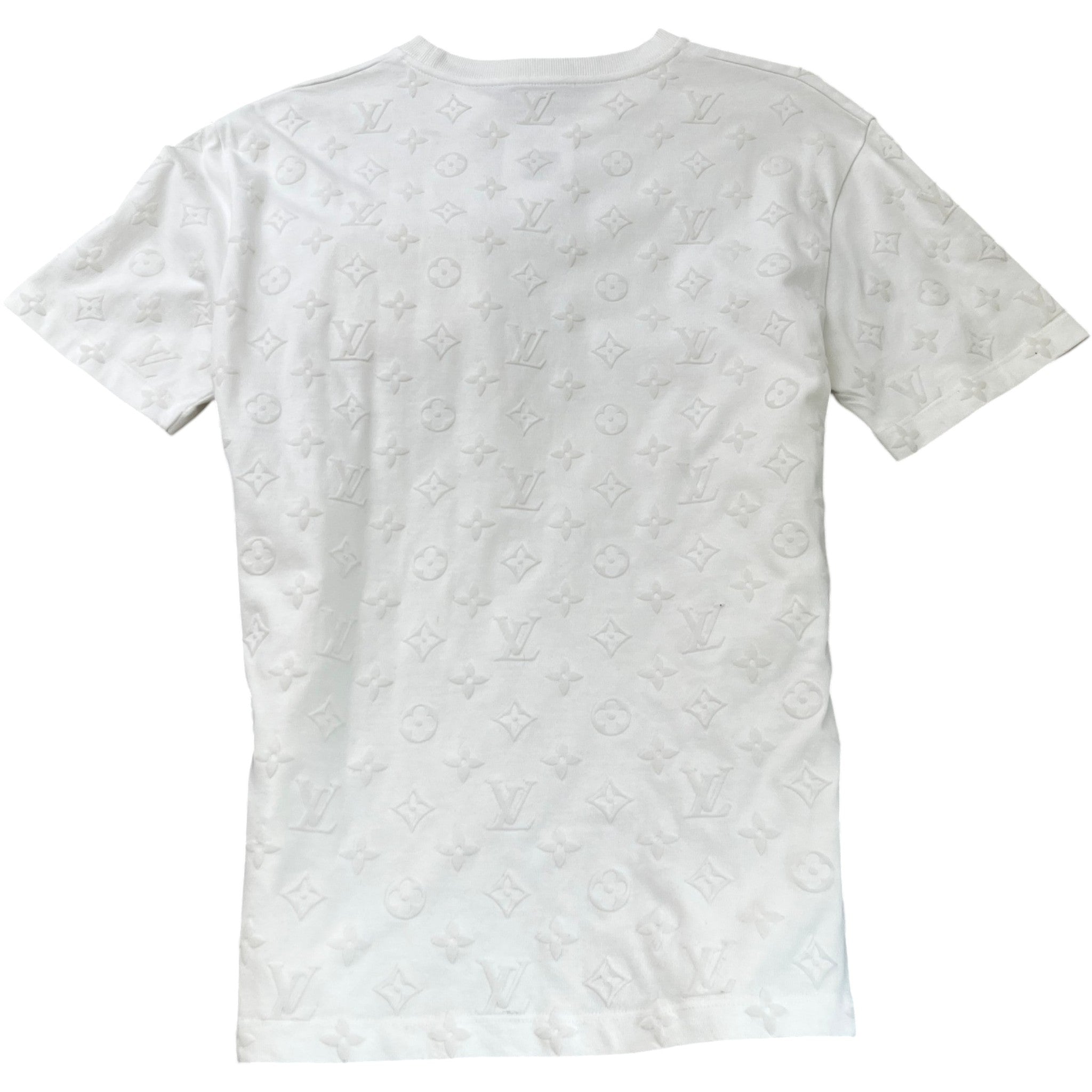 Men's Monogram Jacquard T-Shirt Cream Size M