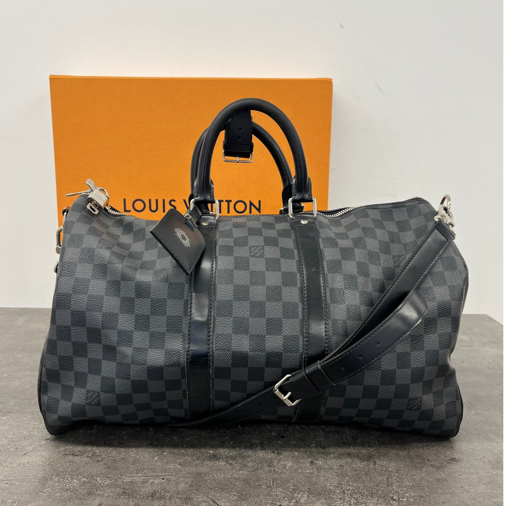 Men's Damier Graphite Keepall Bandoulière 45 Bag Black
