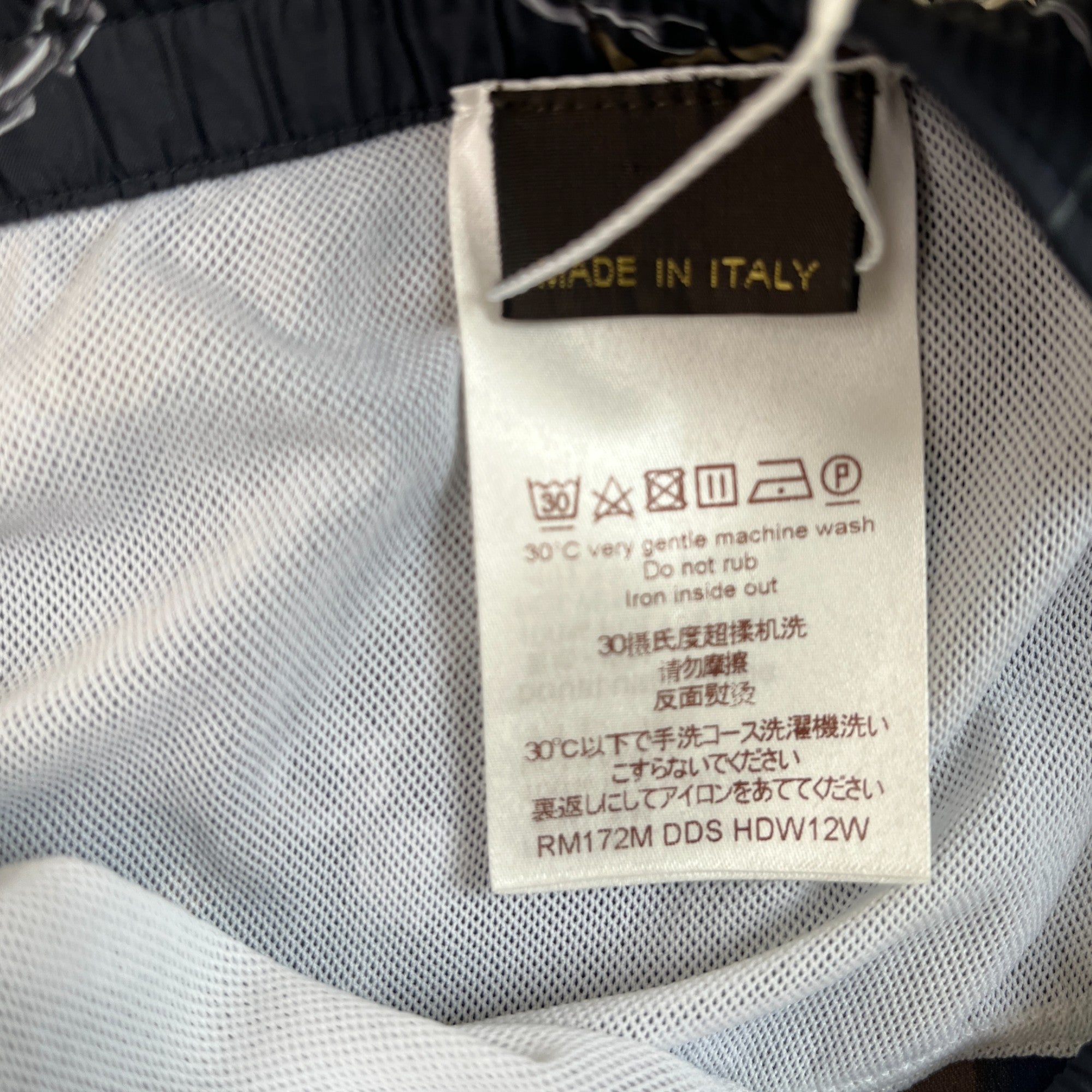 Men's Monogram Chain Print Swim Shorts Grey Size L