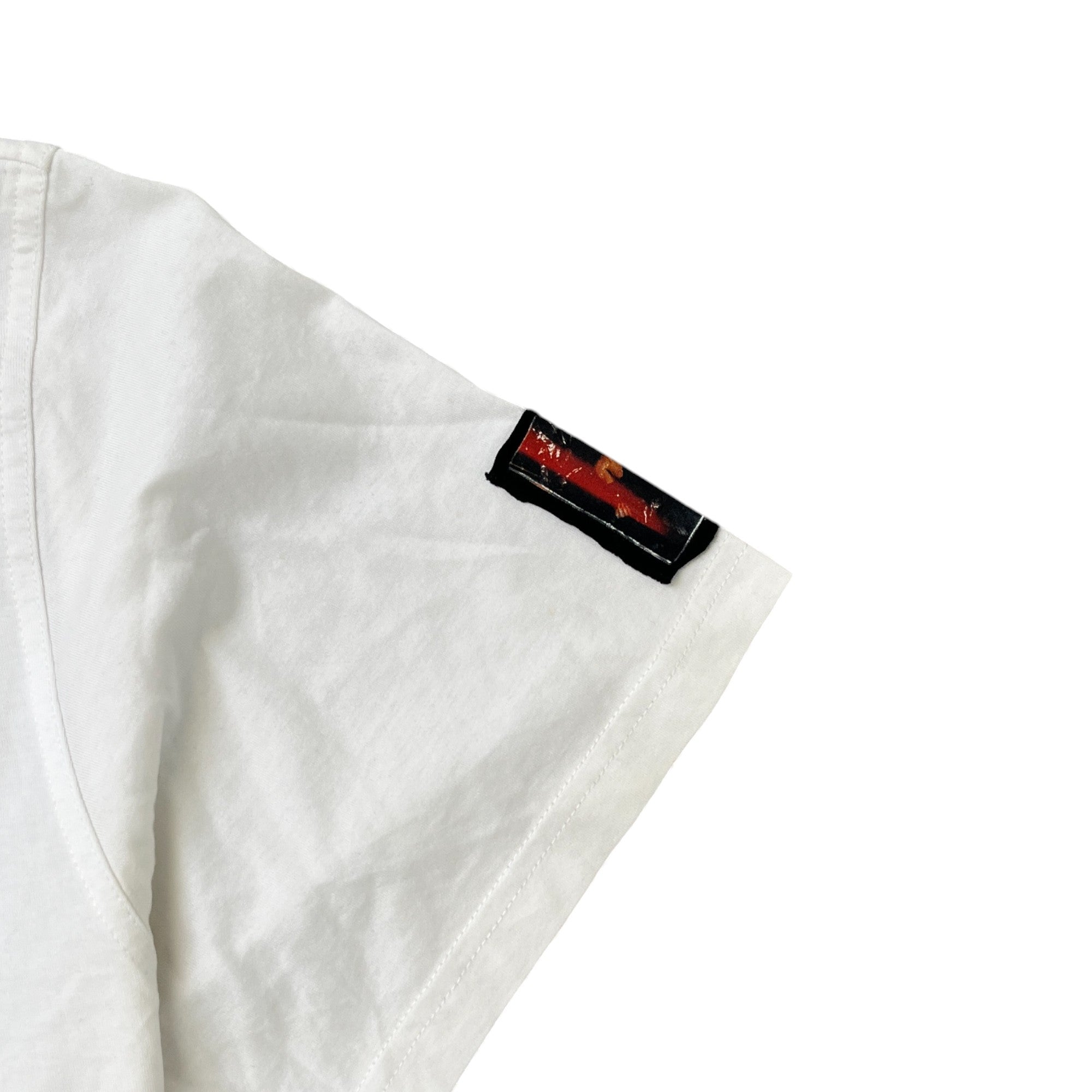 Men's Logo Print T-Shirt White Size XXL