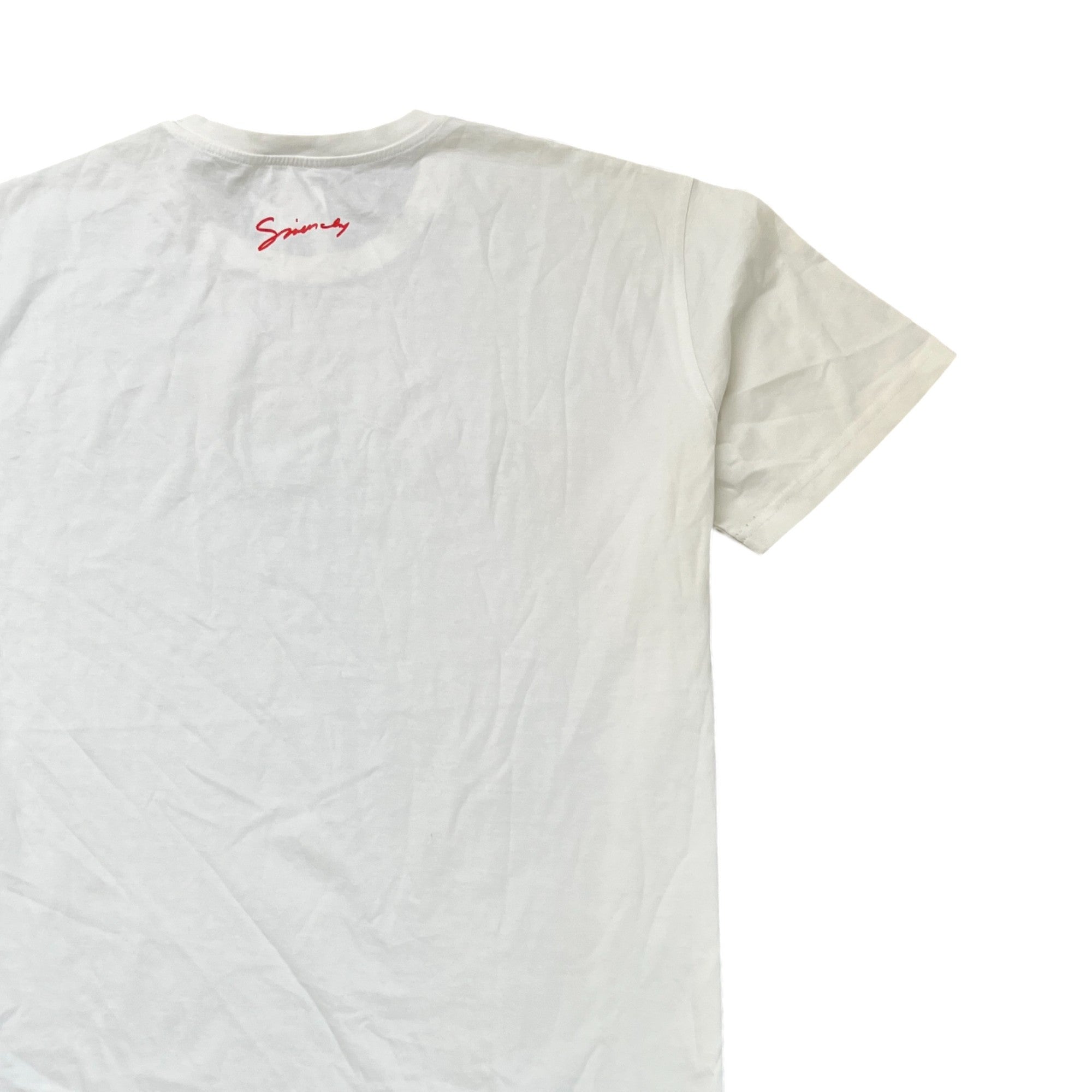 Men's Logo Print T-Shirt White Size XXL