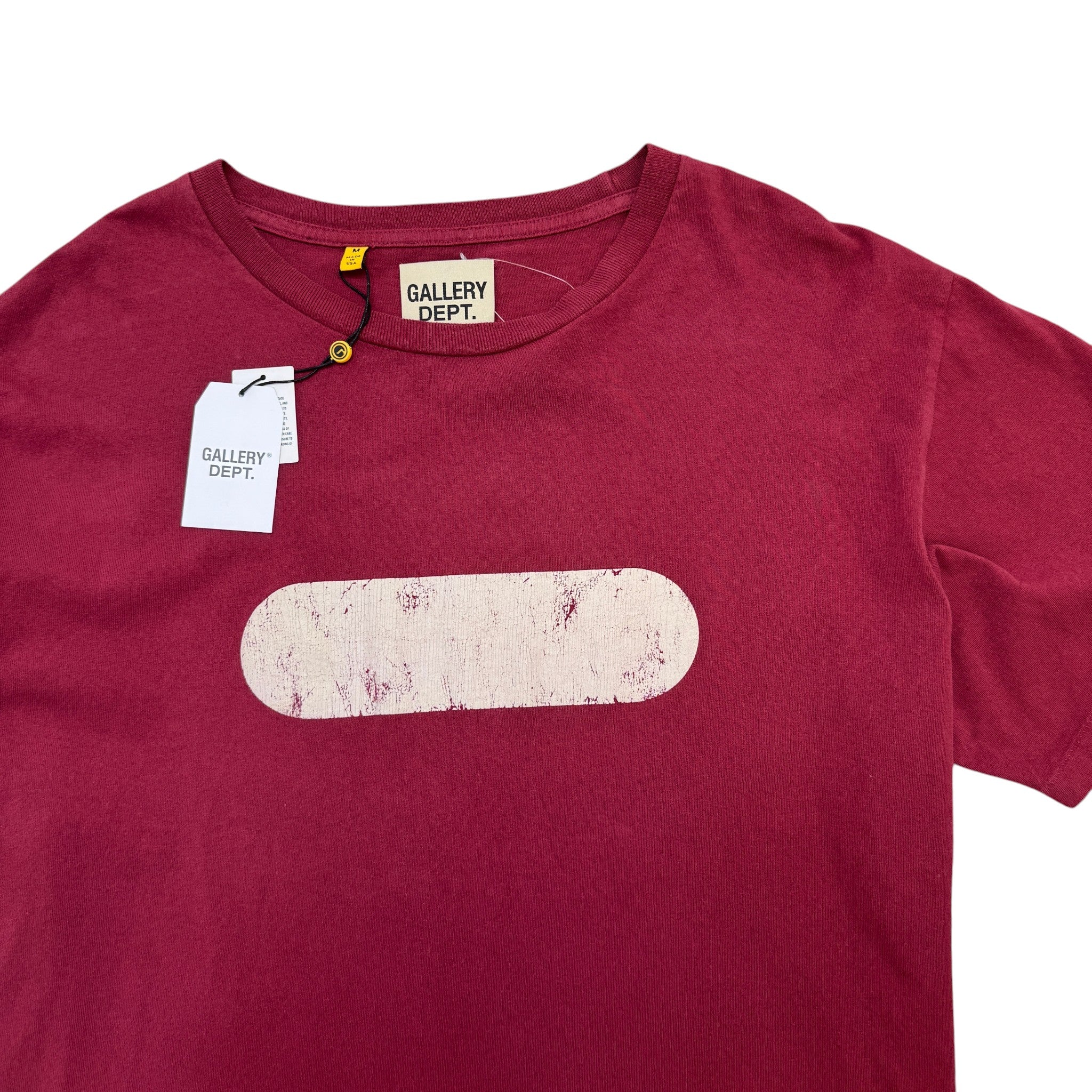 Men's Gym T-Shirt Burgundy Size M
