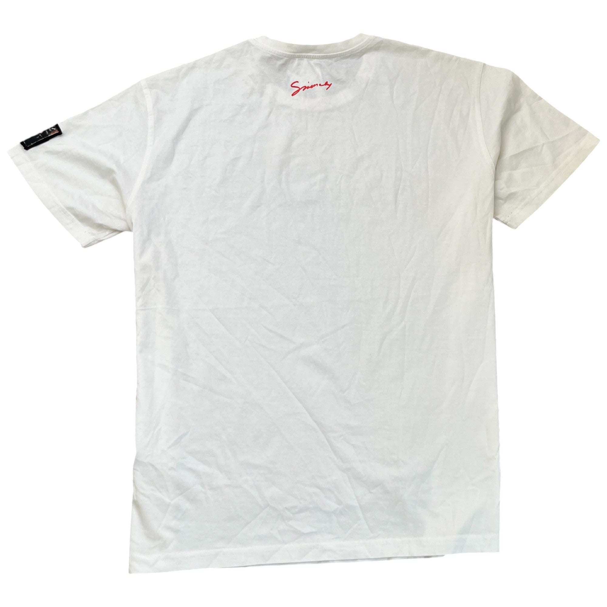 Men's Logo Print T-Shirt White Size XXL