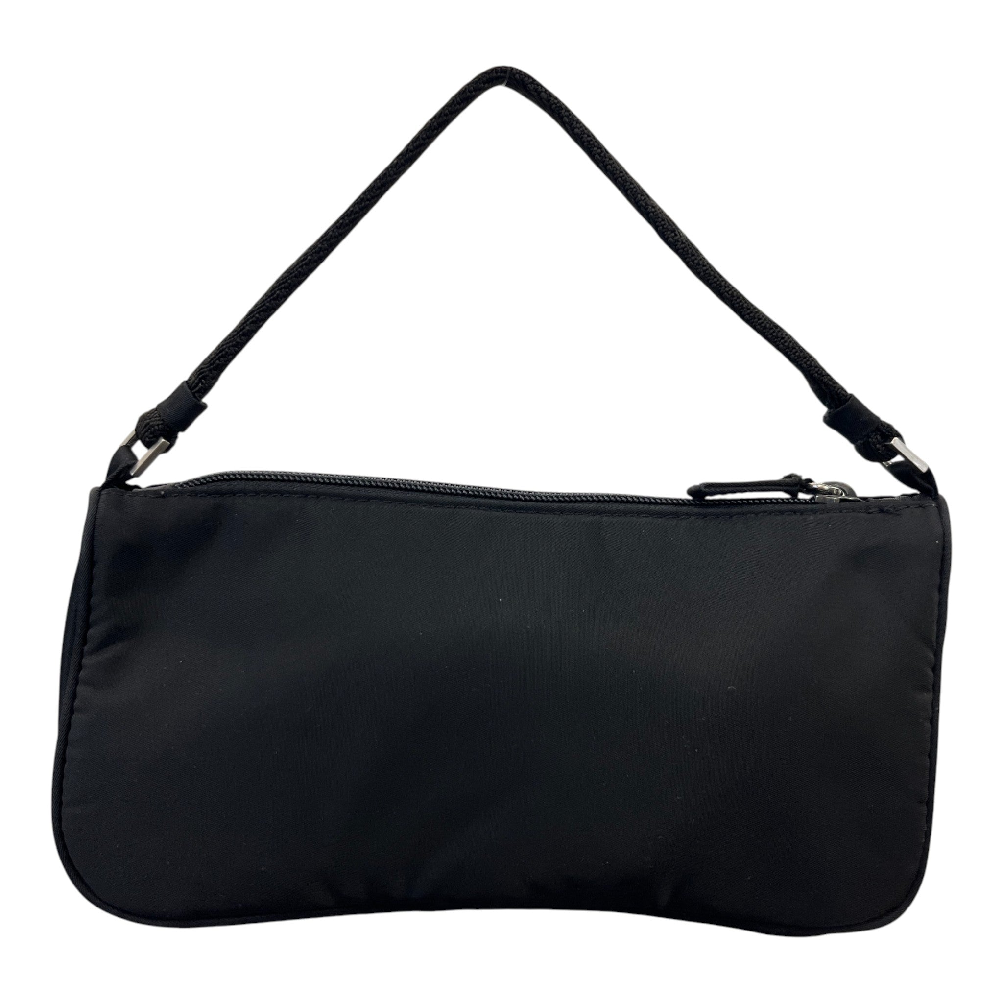 Women's Re-Nylon Plaque Logo Shoulder Bag Black