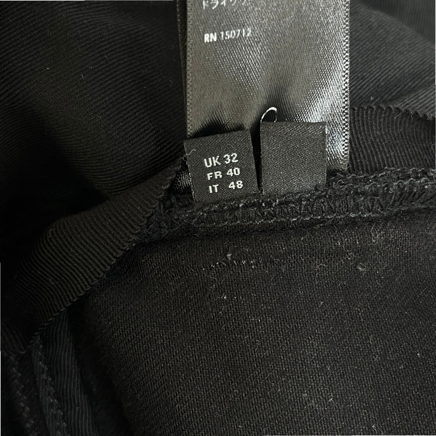 Men's Distressed Jeans Black Size Waist 32"