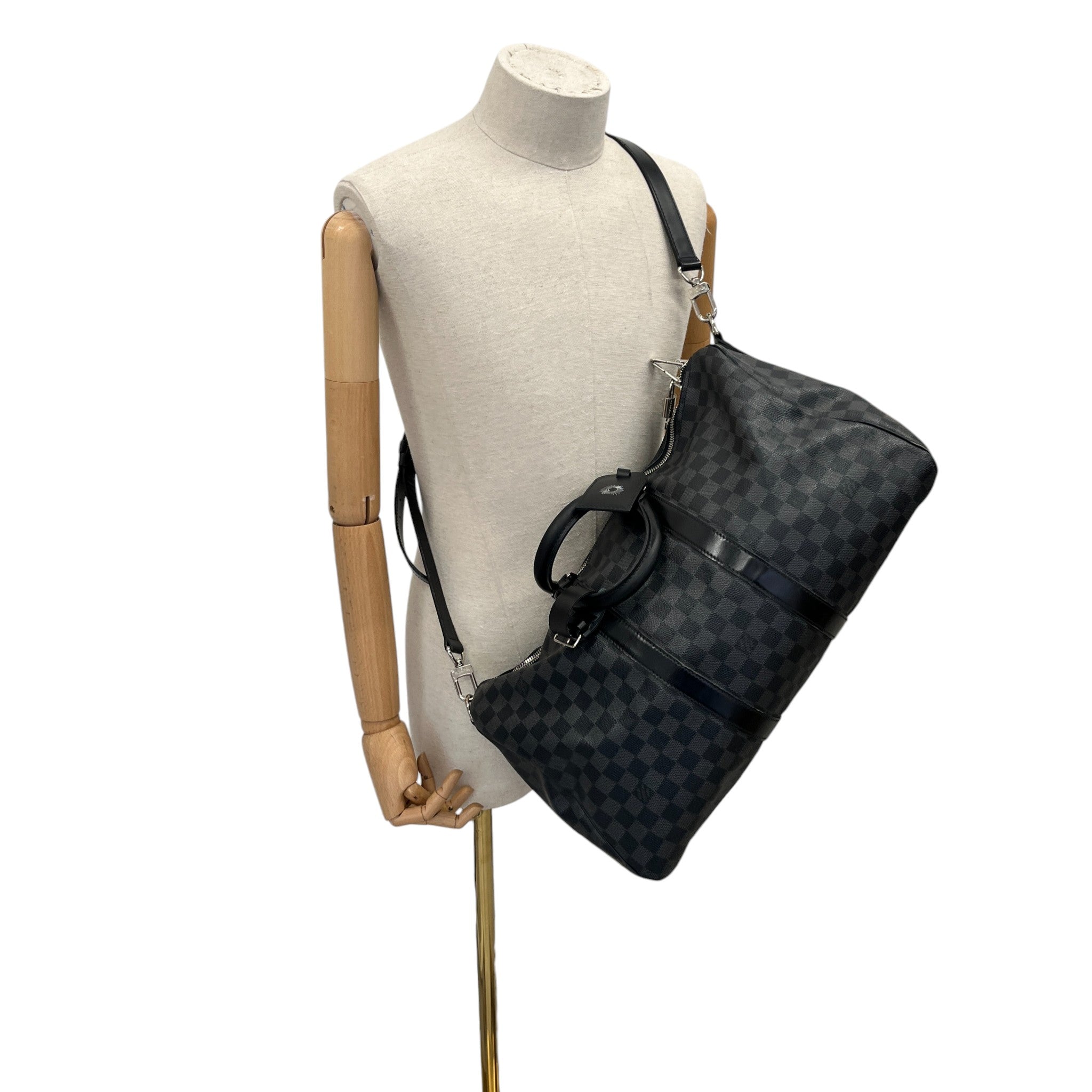 Men's Damier Graphite Keepall Bandoulière 45 Bag Black