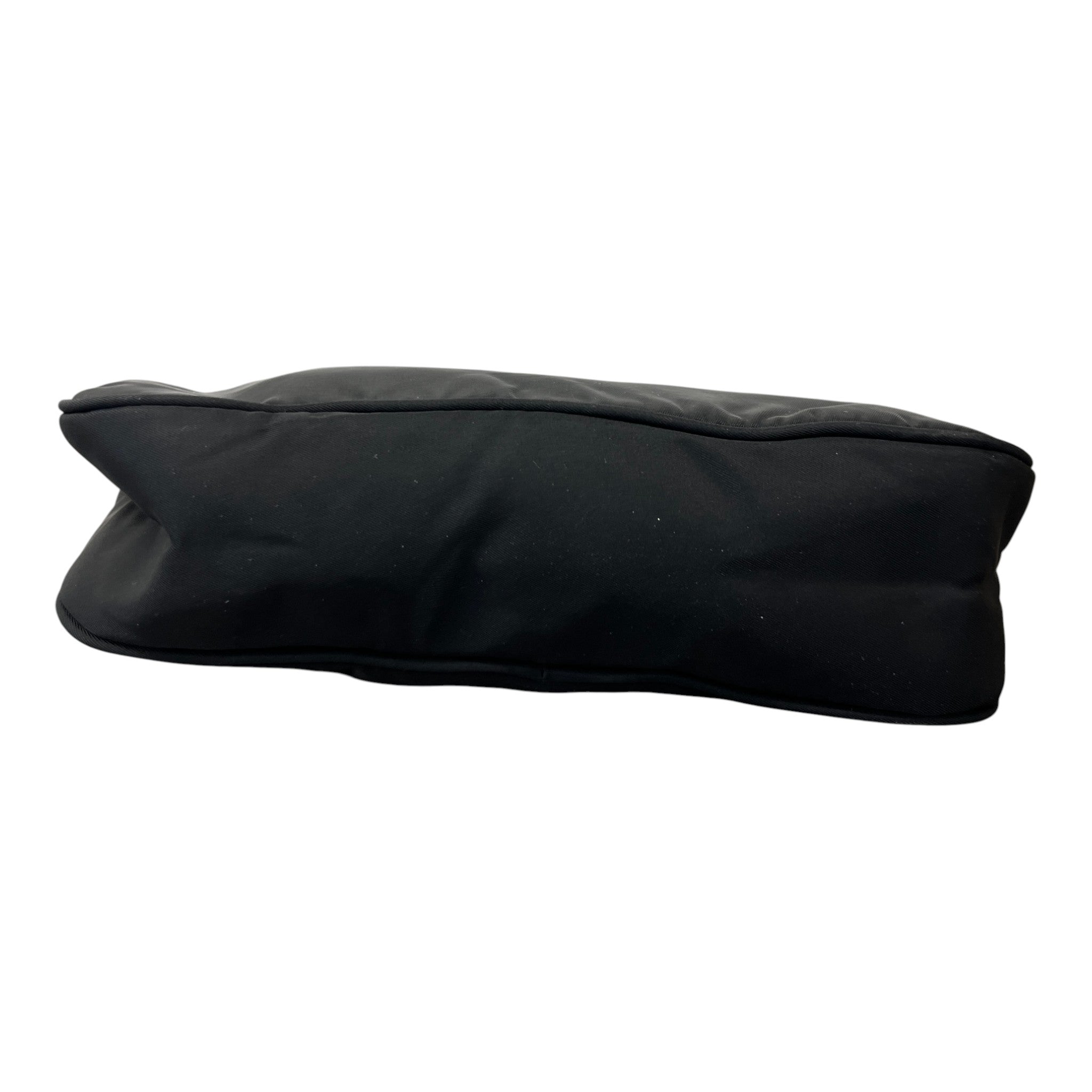 Women's Re-Nylon Plaque Logo Shoulder Bag Black