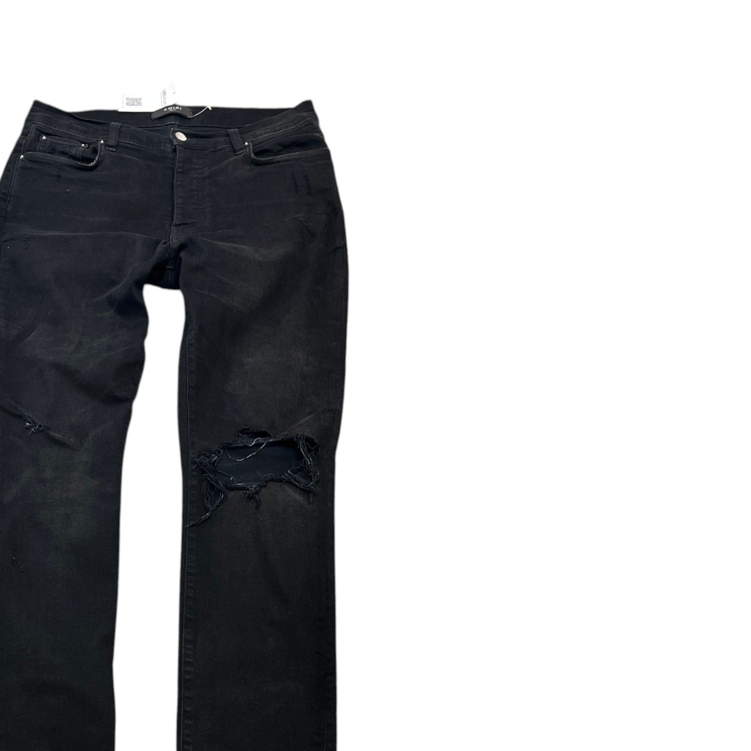 Men's Distressed Jeans Black Size Waist 32"