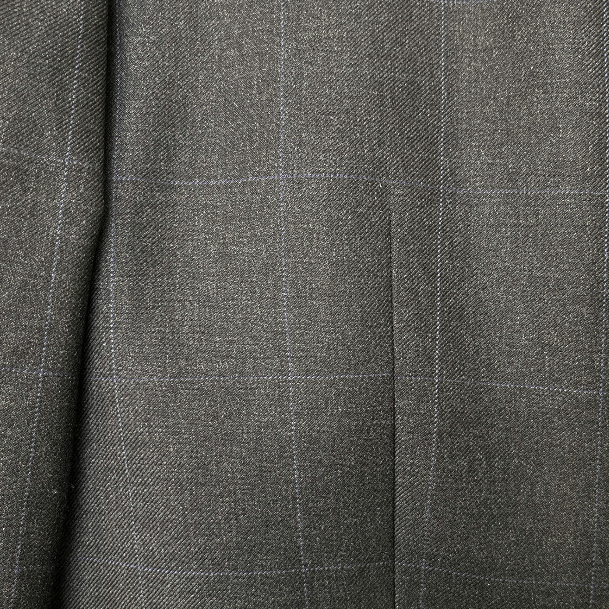 Men's Fine Check Blazer Jacket Black Size L