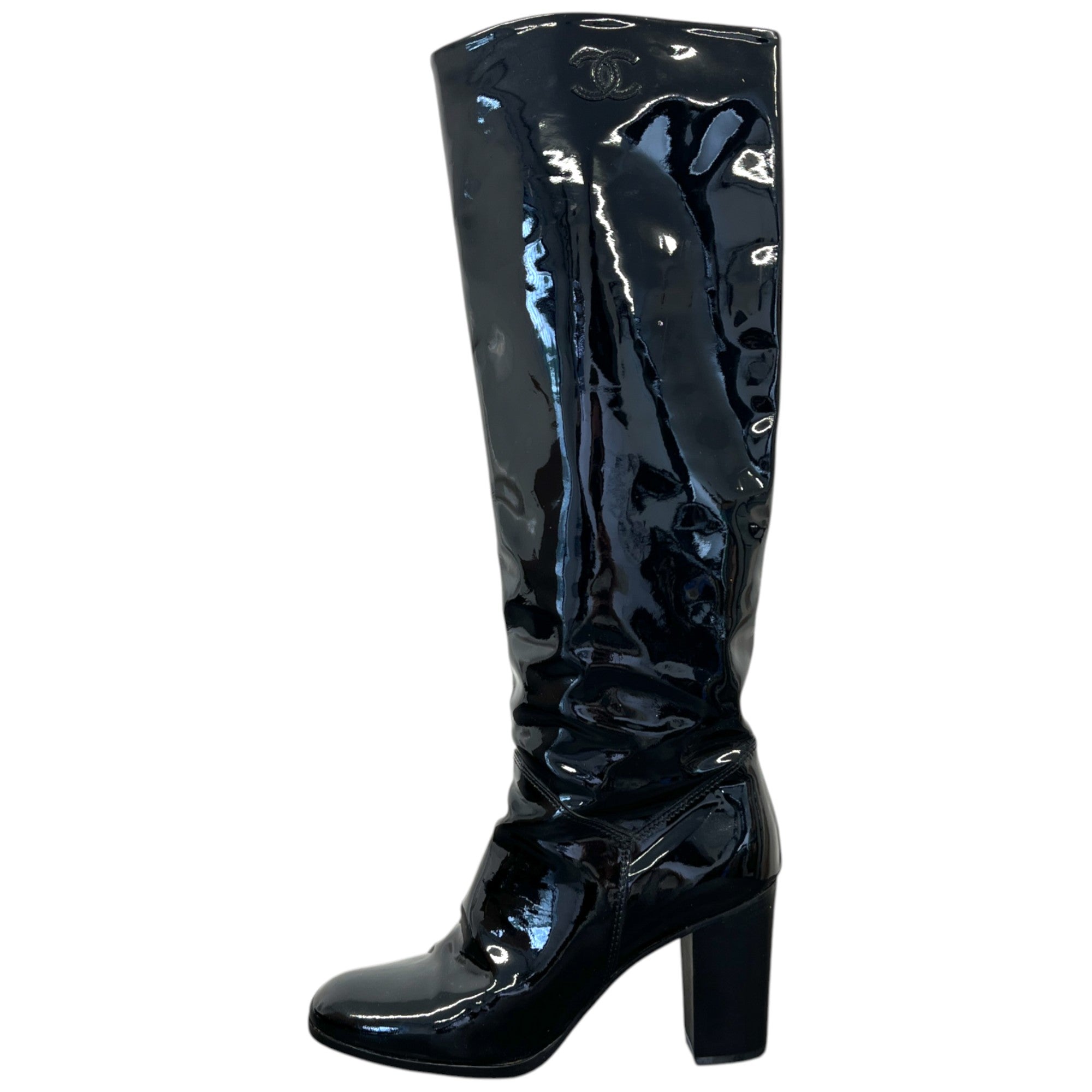 Women's Cc Logo High Boots Black Size EU 37.5 / UK 4.5