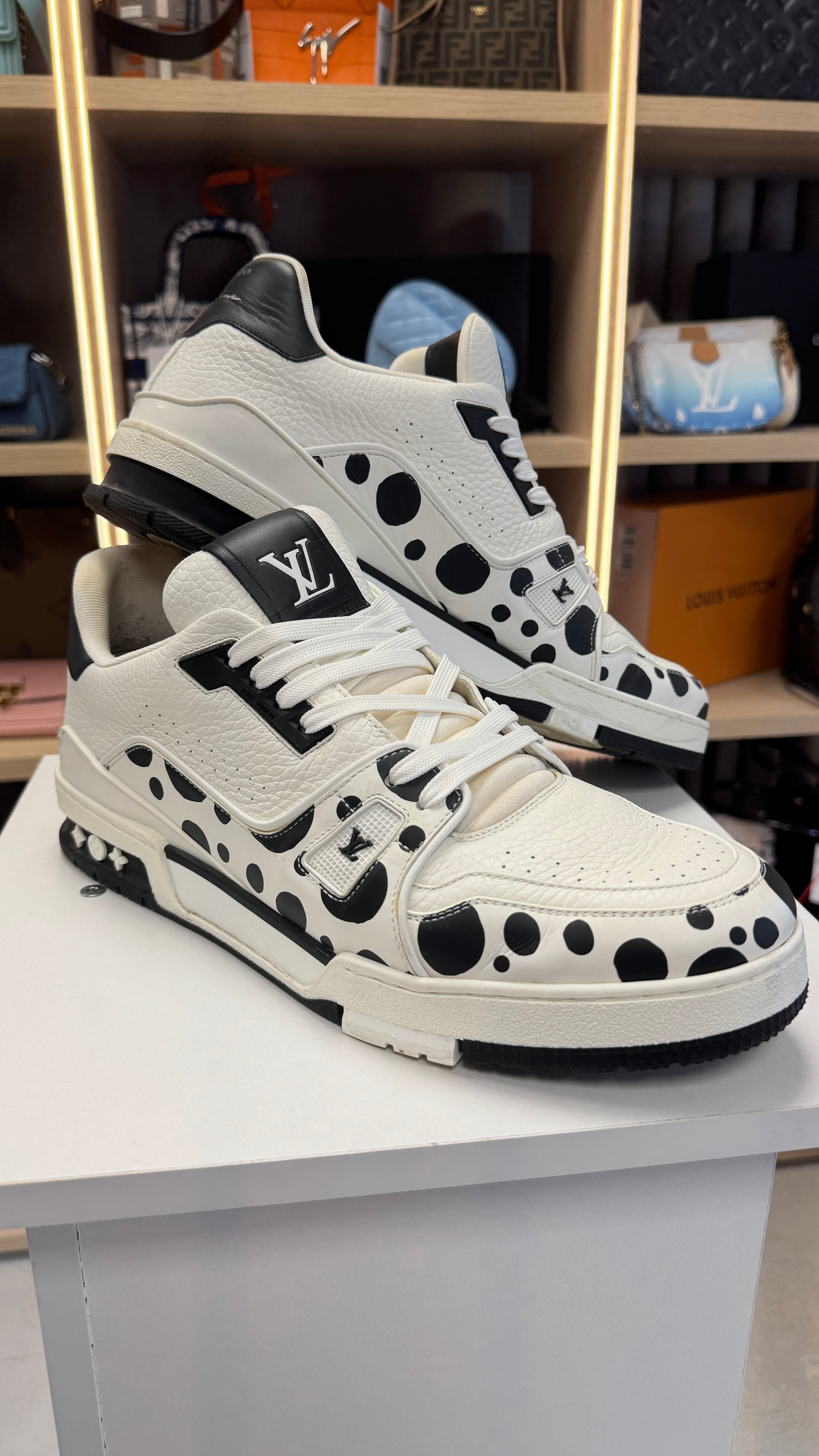 Men's X Yayoi Kusama Lv Low Trainers White Size EU 45 / UK 11