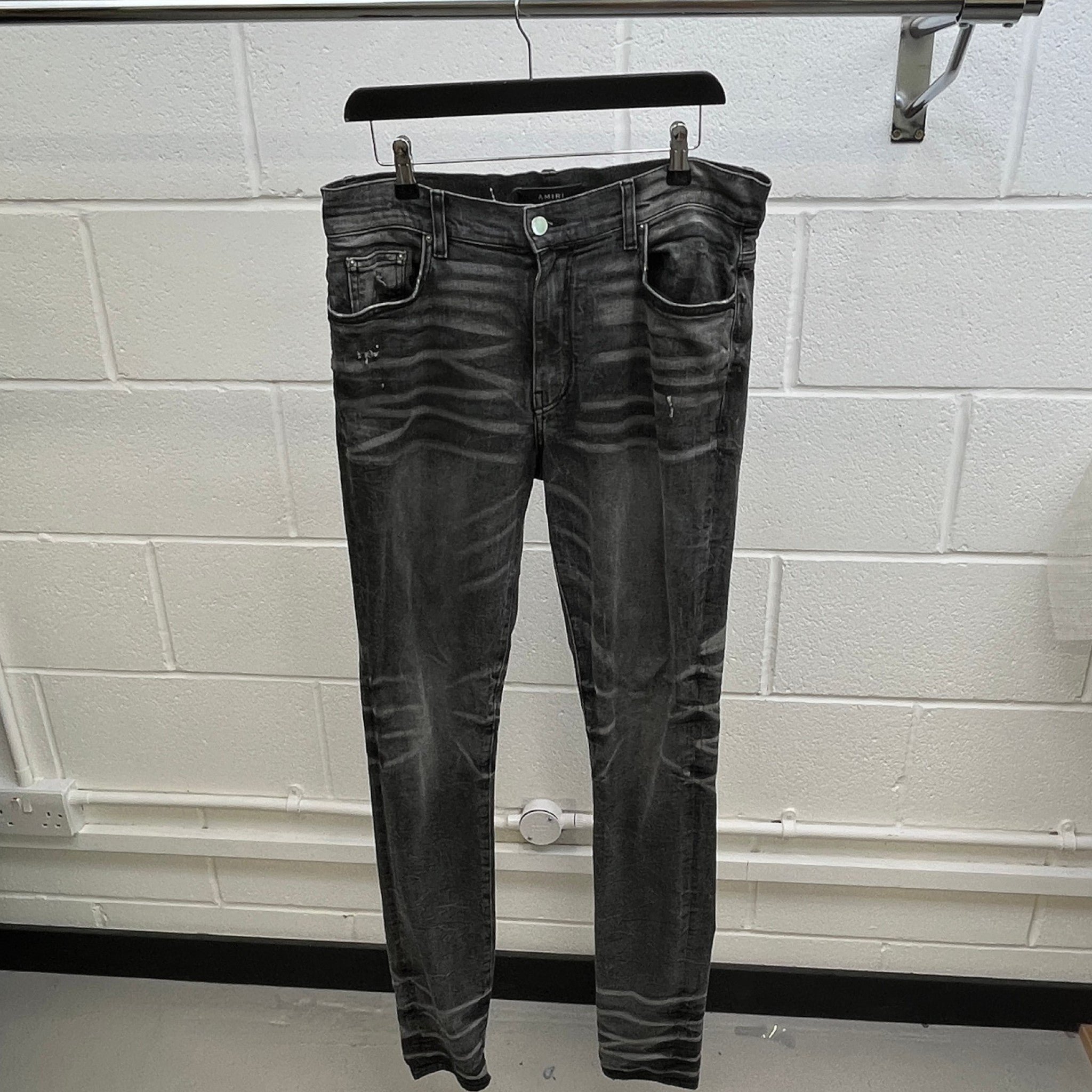 Men's Mx1 Distressed Jeans Grey Size Waist 32"