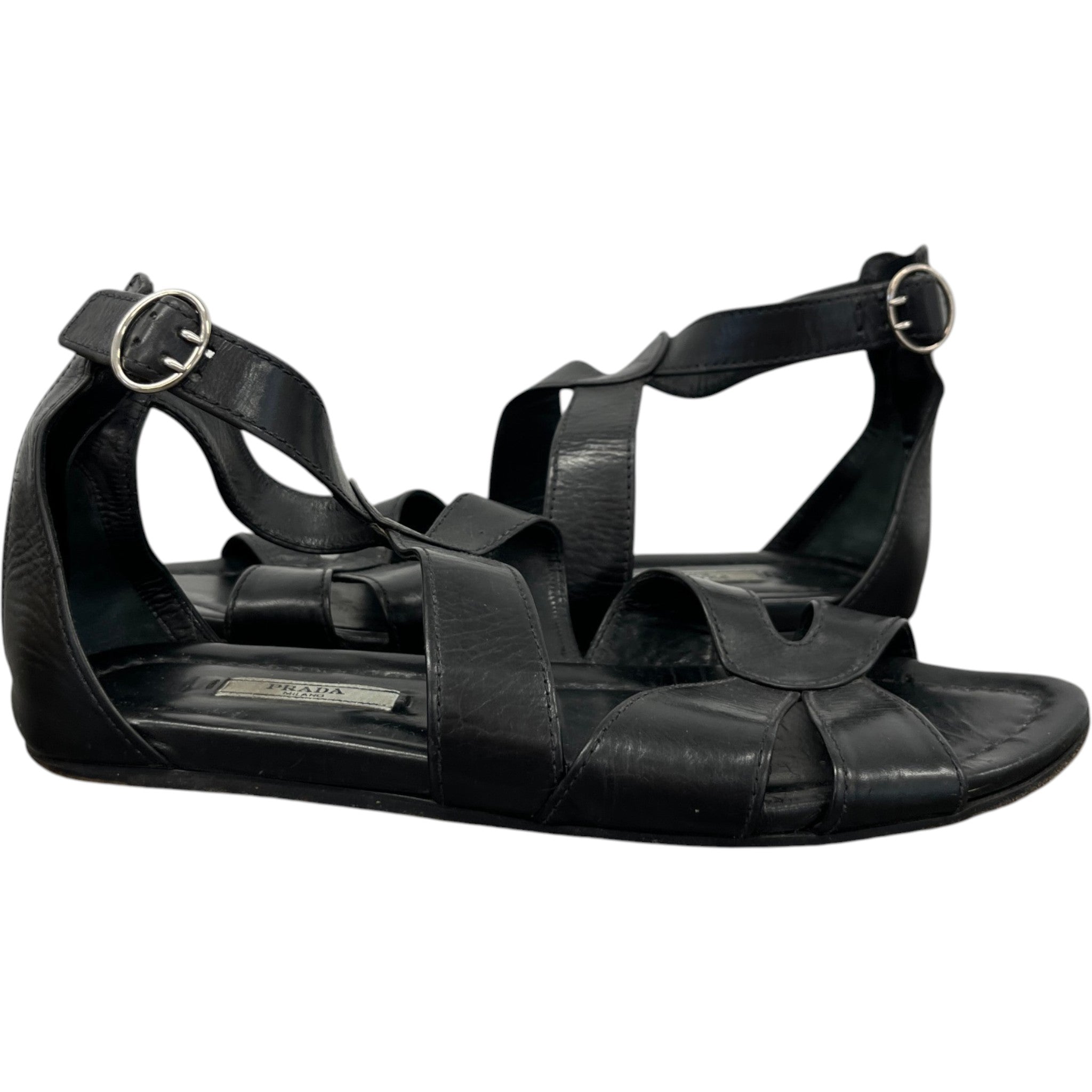 Women's Gladiator Sandals Black Size EU 40.5 / 7.5