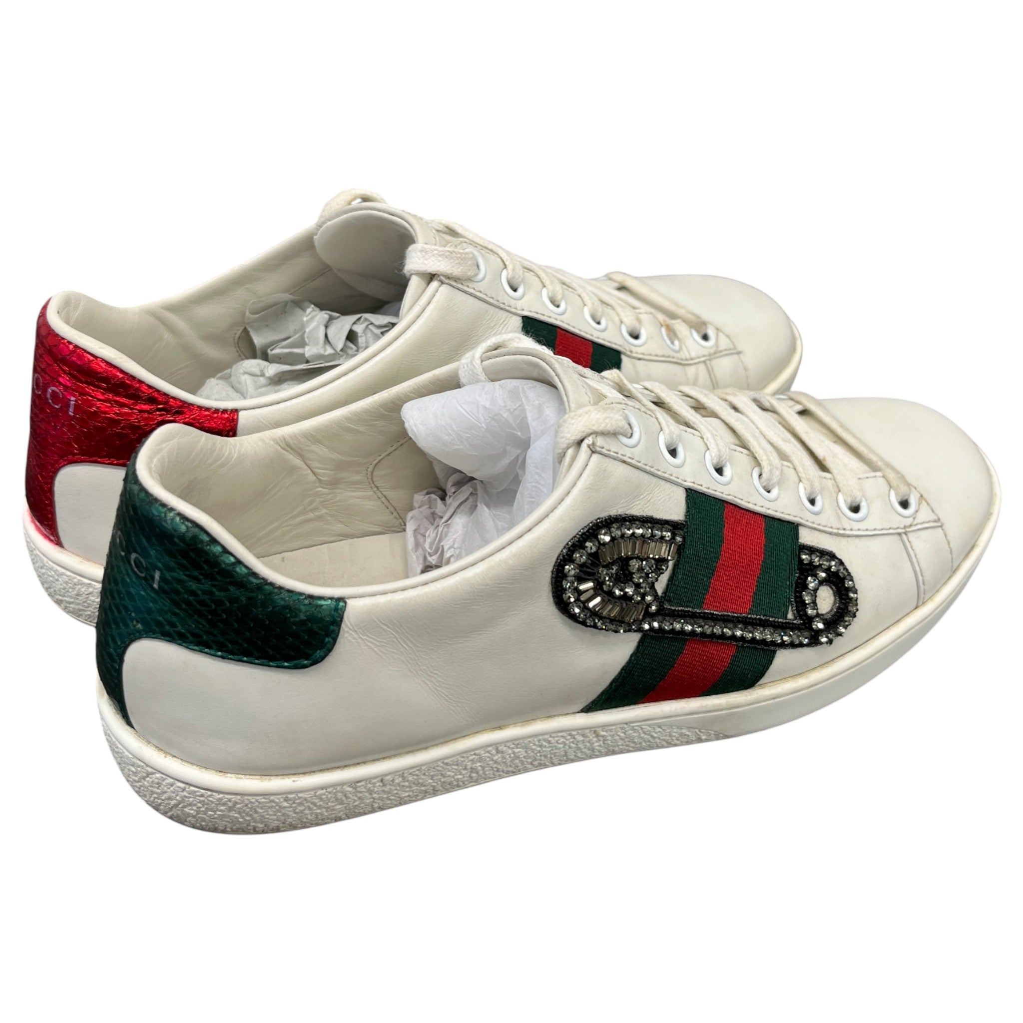 Women's Ace Safety Pin Low Trainers White Size EU 36.5 / UK 3.5