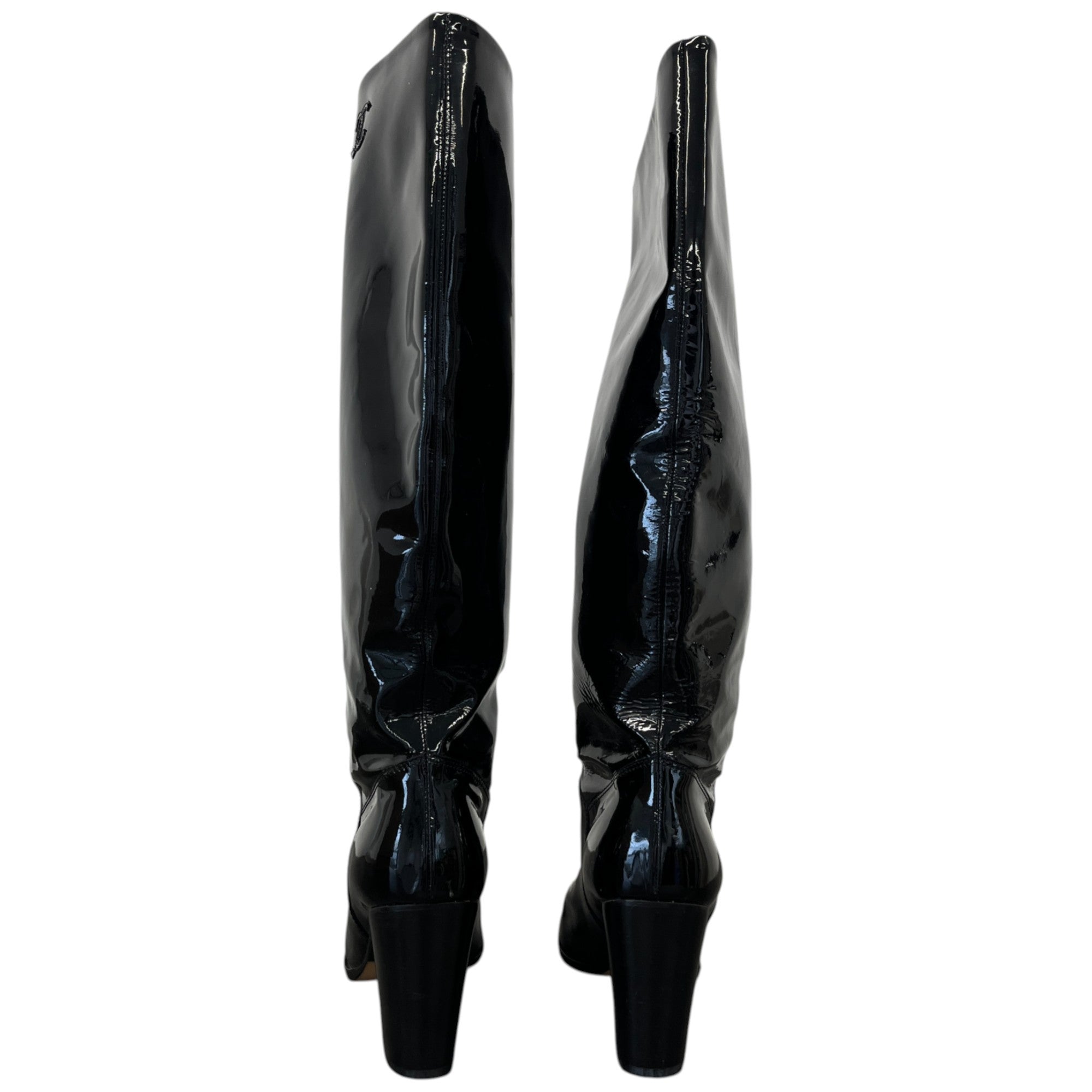 Women's Cc Logo High Boots Black Size EU 37.5 / UK 4.5