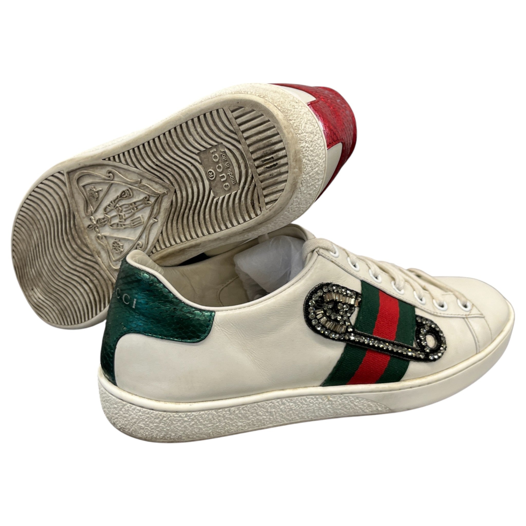 Women's Ace Safety Pin Low Trainers White Size EU 36.5 / UK 3.5