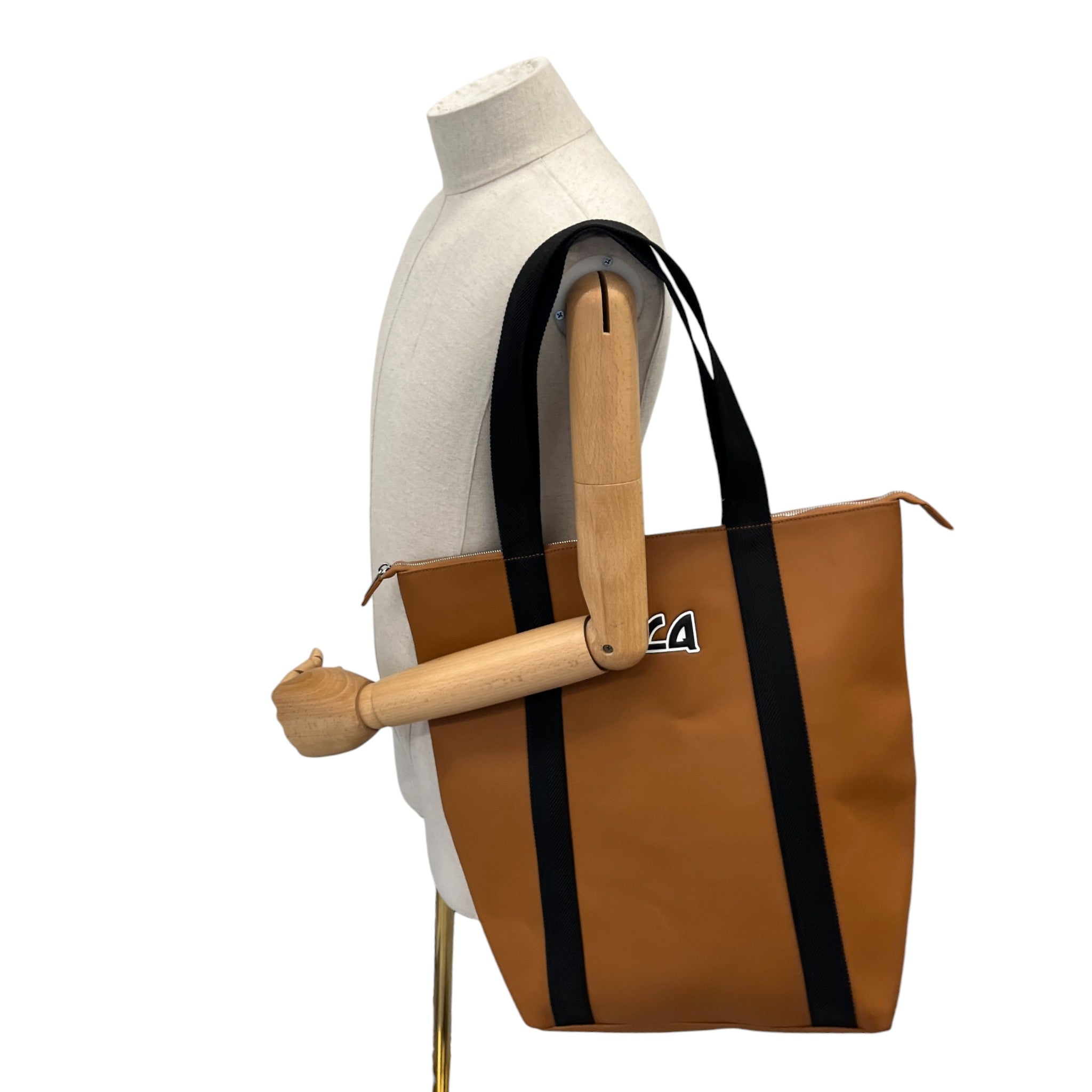 Women's Logo Print Bag Tan