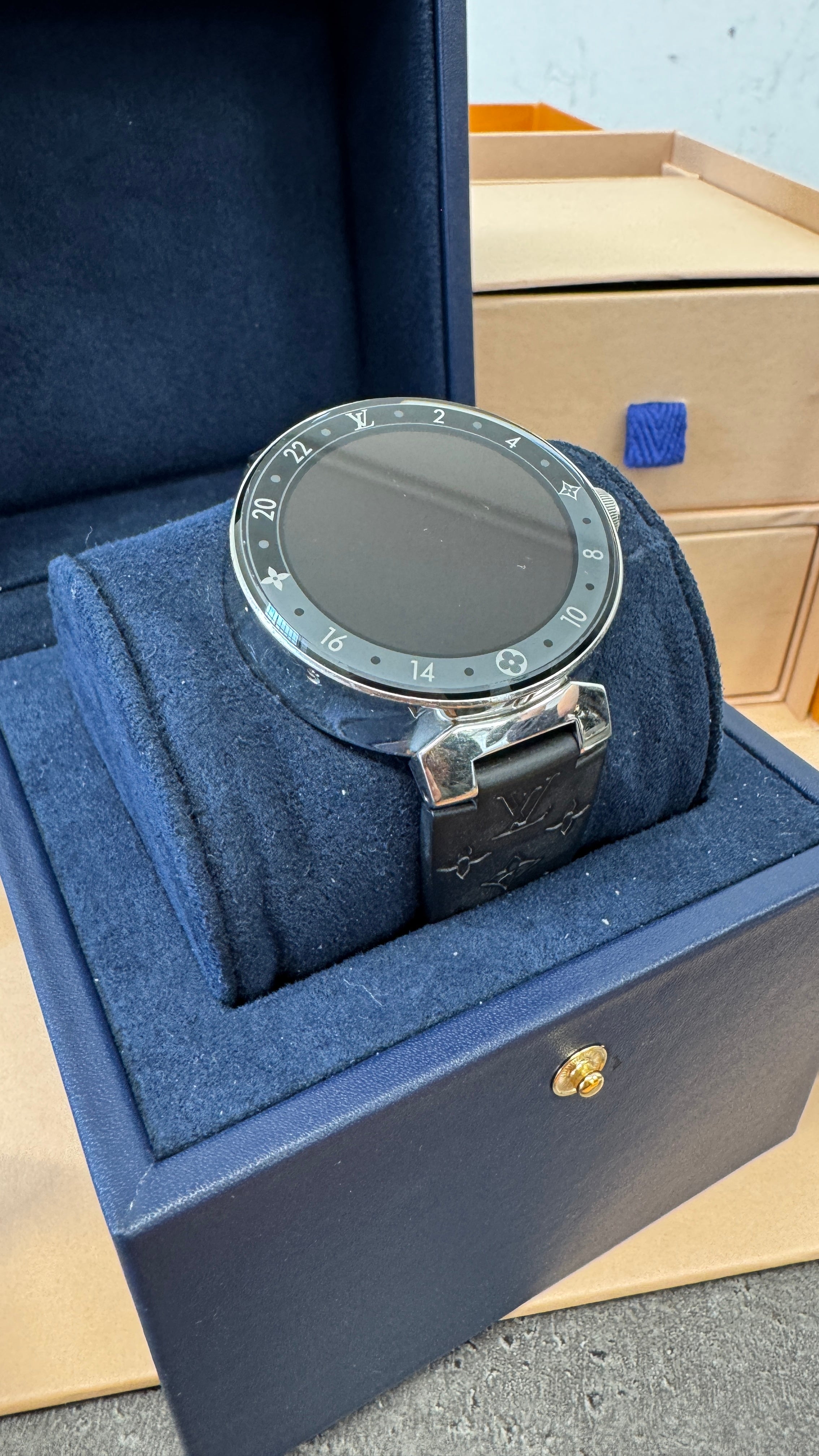 Men's Tambour Horizon Light Up Connected Watch Black