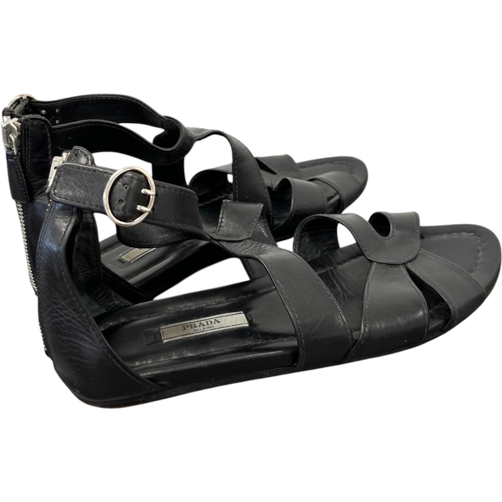 Women's Gladiator Sandals Black Size EU 40.5 / 7.5