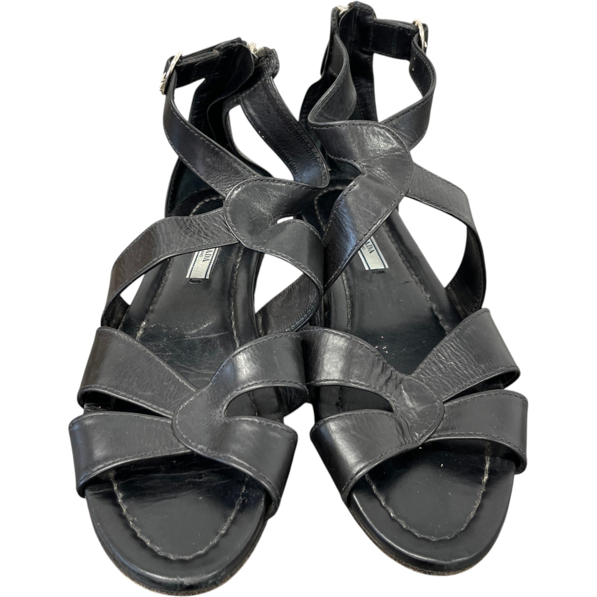 Women's Gladiator Sandals Black Size EU 40.5 / 7.5