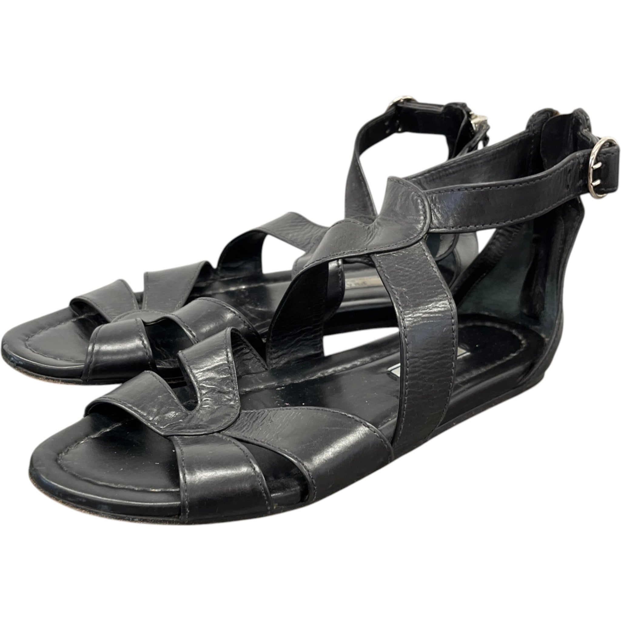 Women's Gladiator Sandals Black Size EU 40.5 / 7.5