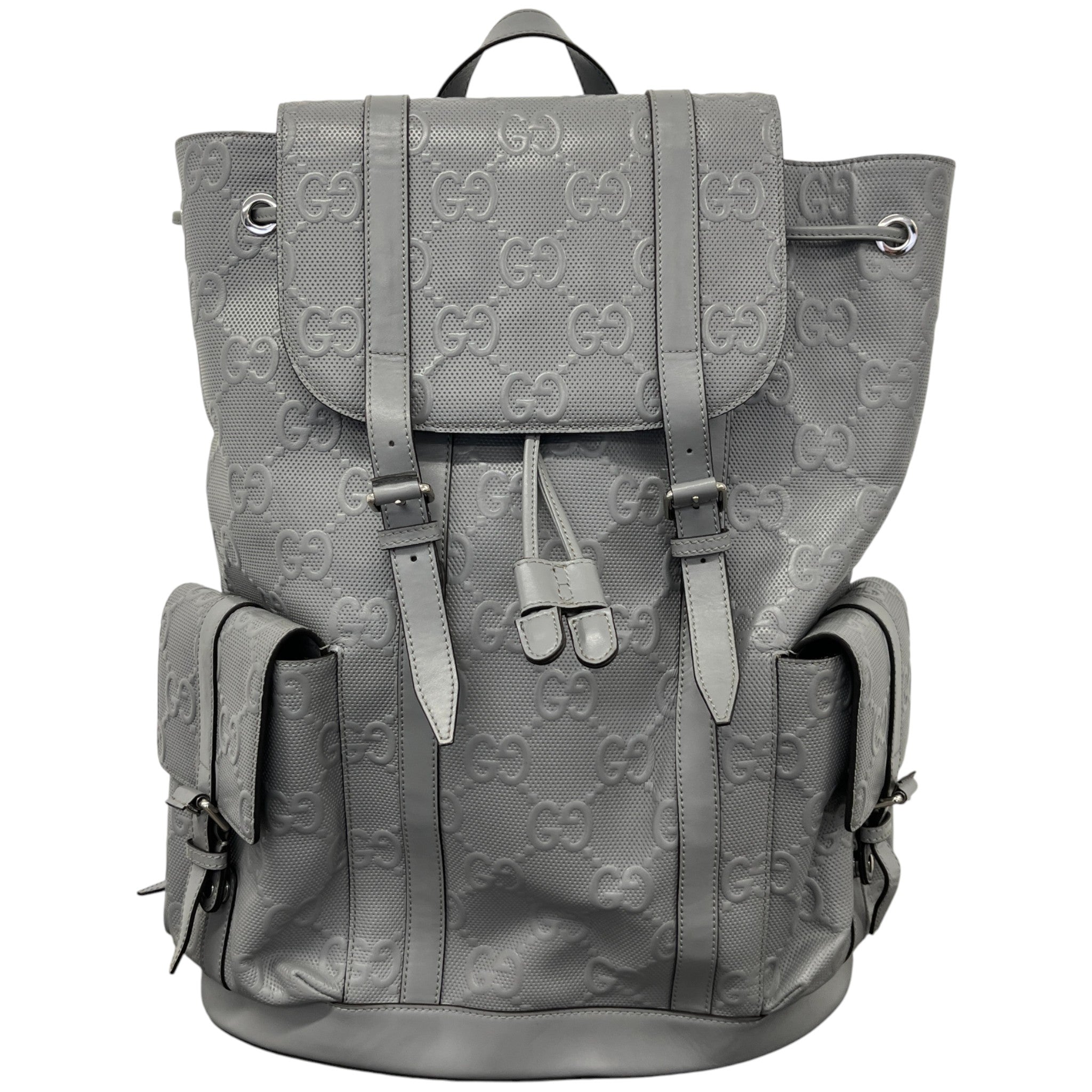 Men's Gg Embossed Backpack Grey
