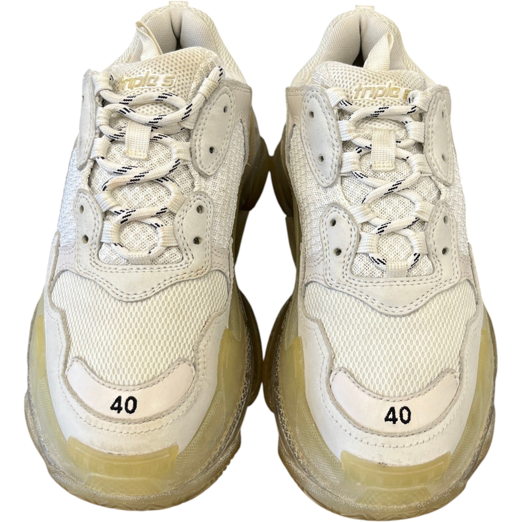 Men's Triple S Low Trainers Beige Size EU 41 / UK 7