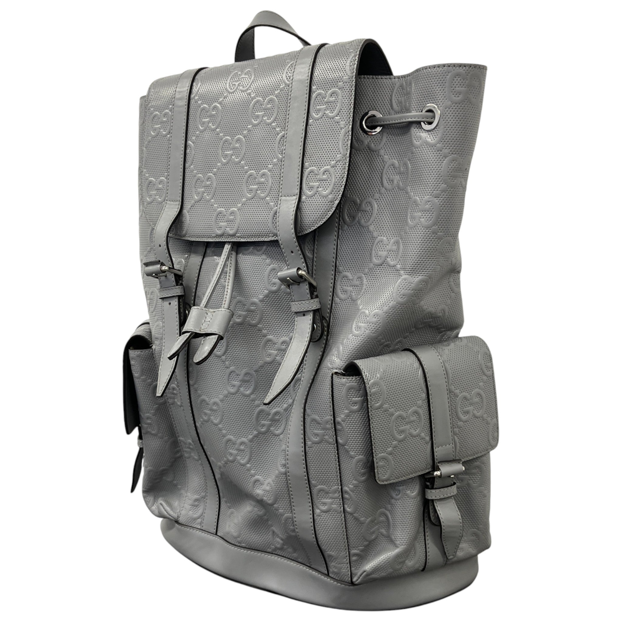 Men's Gg Embossed Backpack Grey