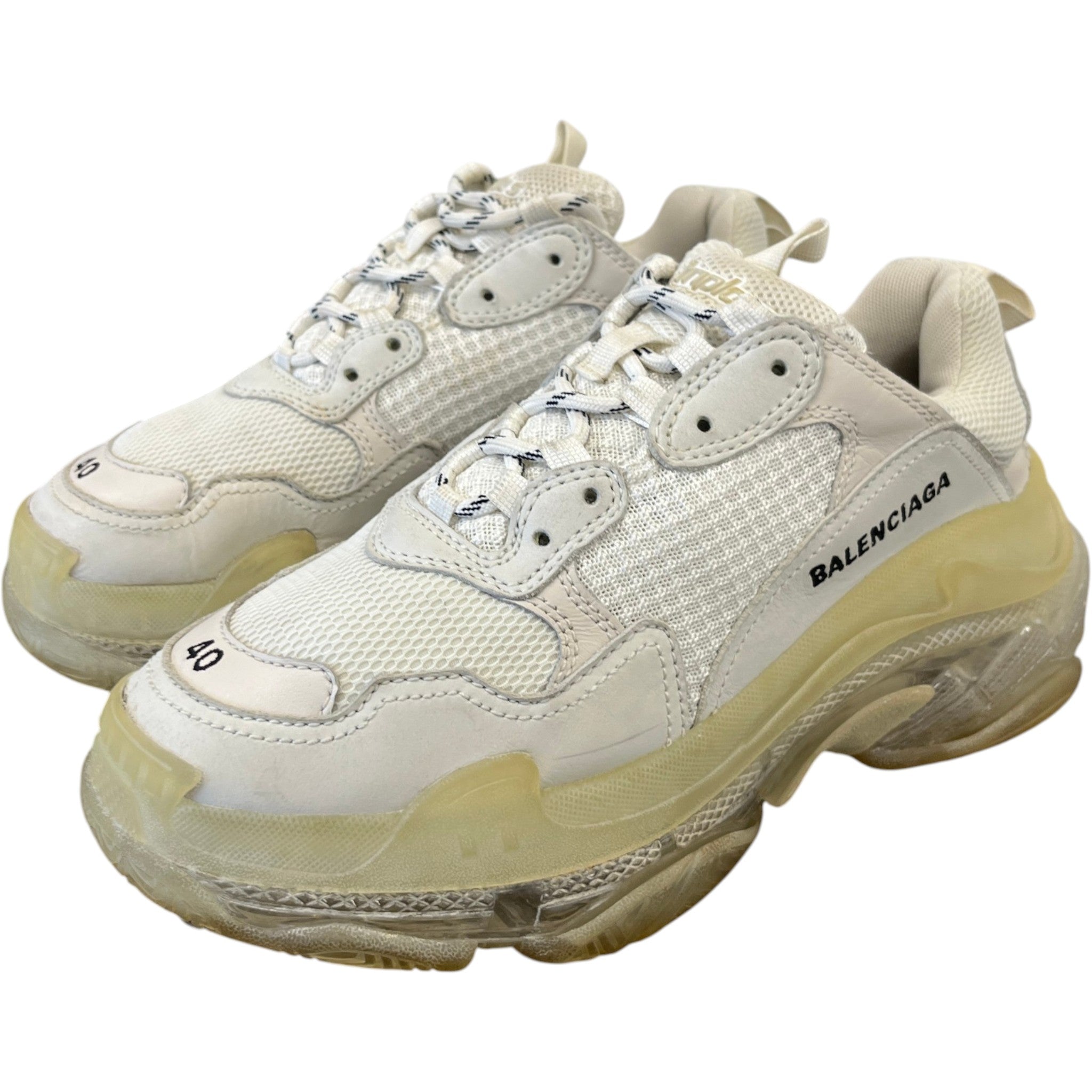 Men's Triple S Low Trainers Beige Size EU 41 / UK 7