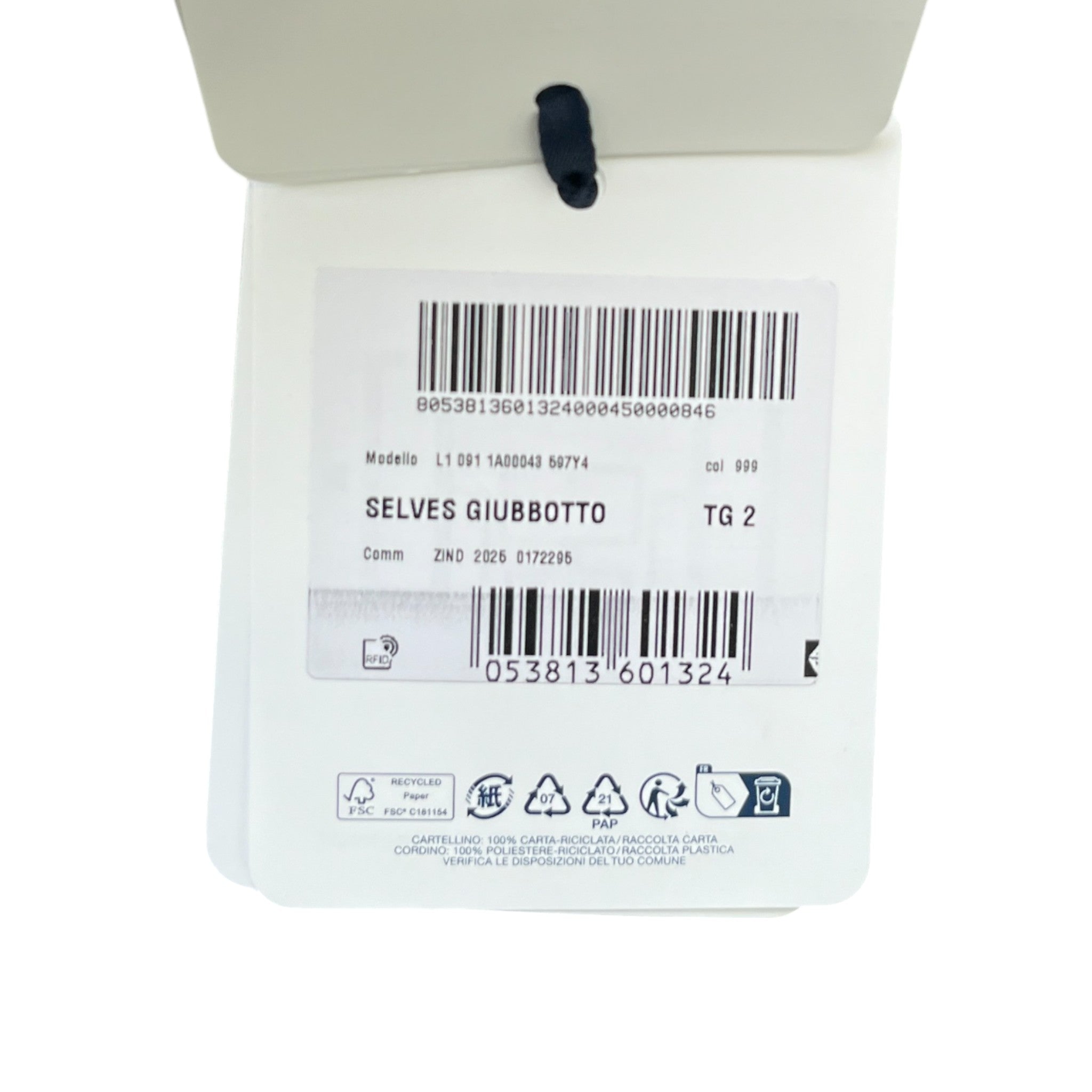 Men's Selves Down Jacket Black Size 2 / M