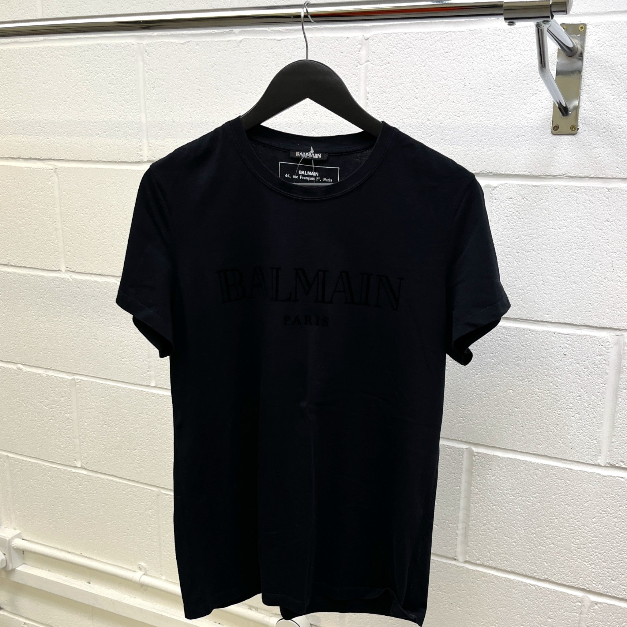 Men's Paris Logo T-Shirt Black Size L