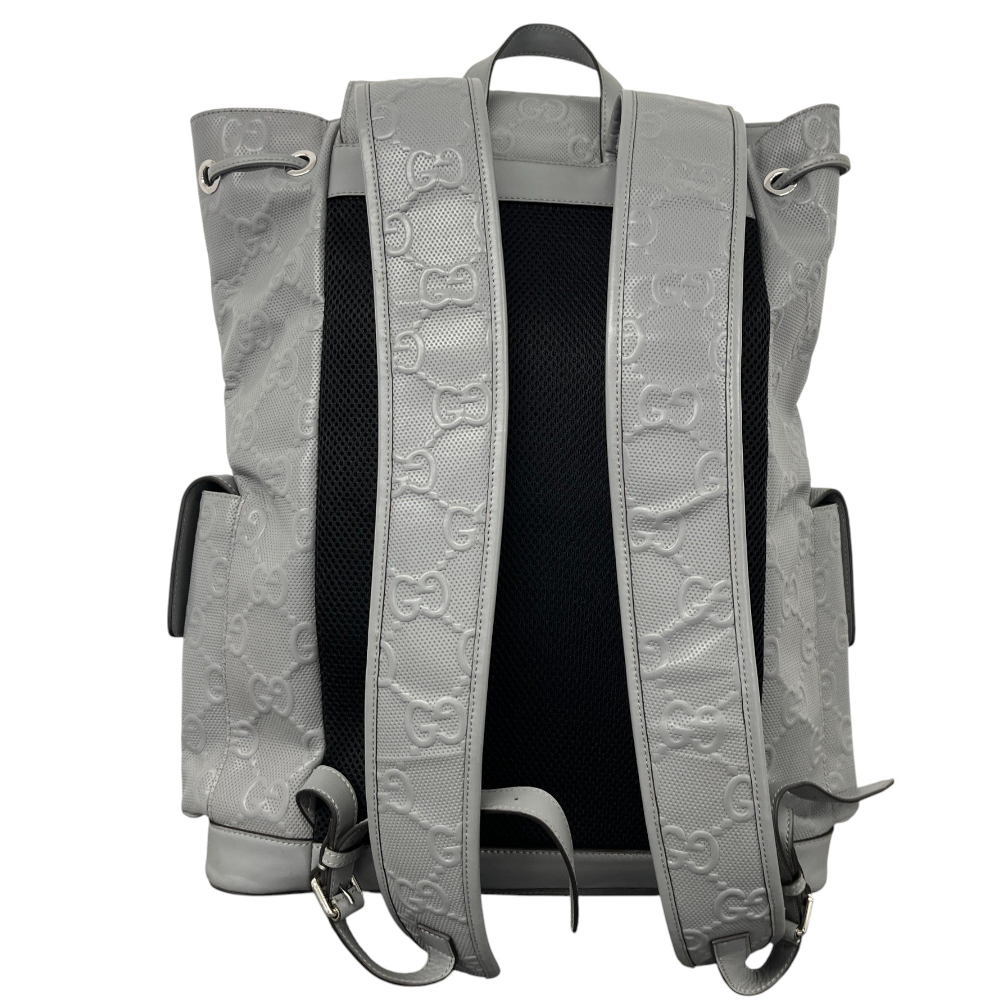 Men's Gg Embossed Backpack Grey