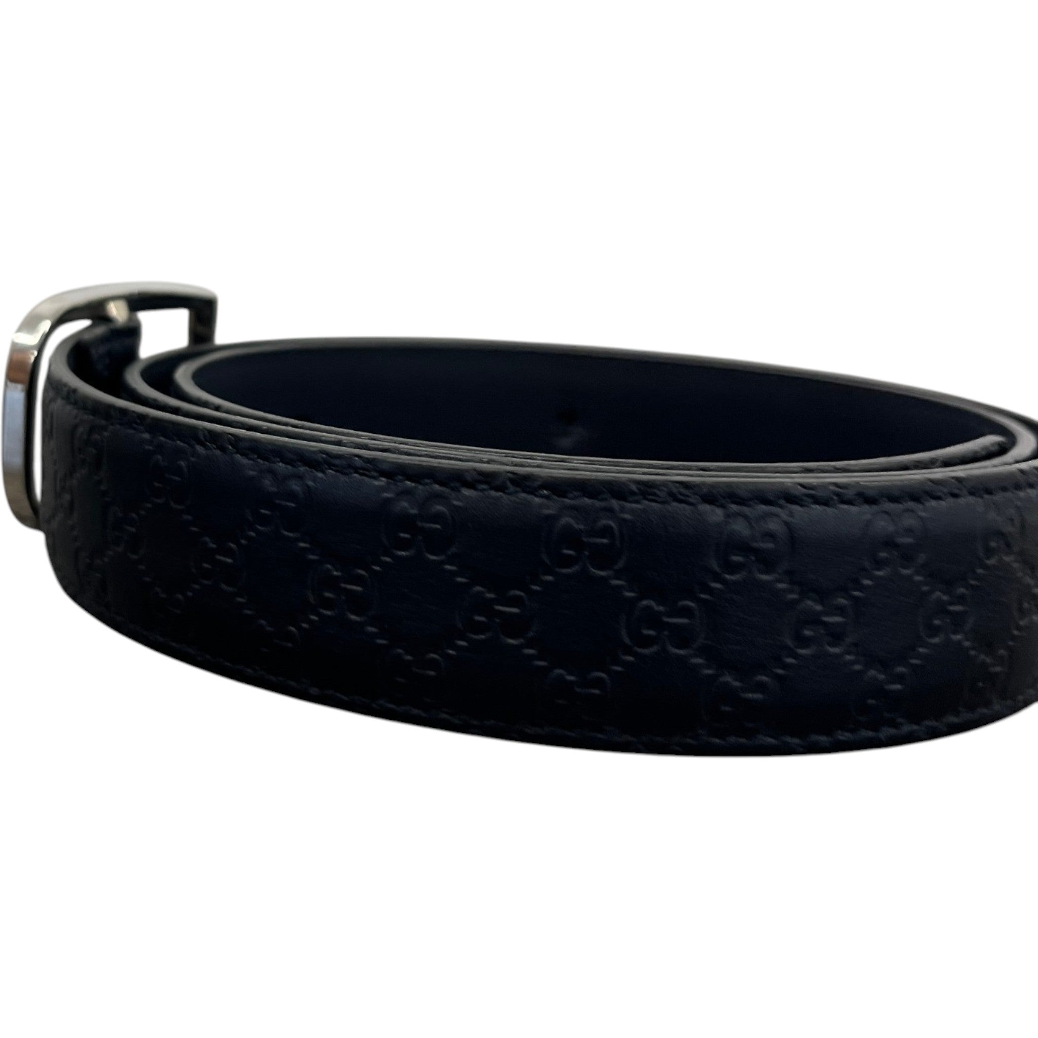 Women's Gg Supreme Belt Navy Size Waist 34"