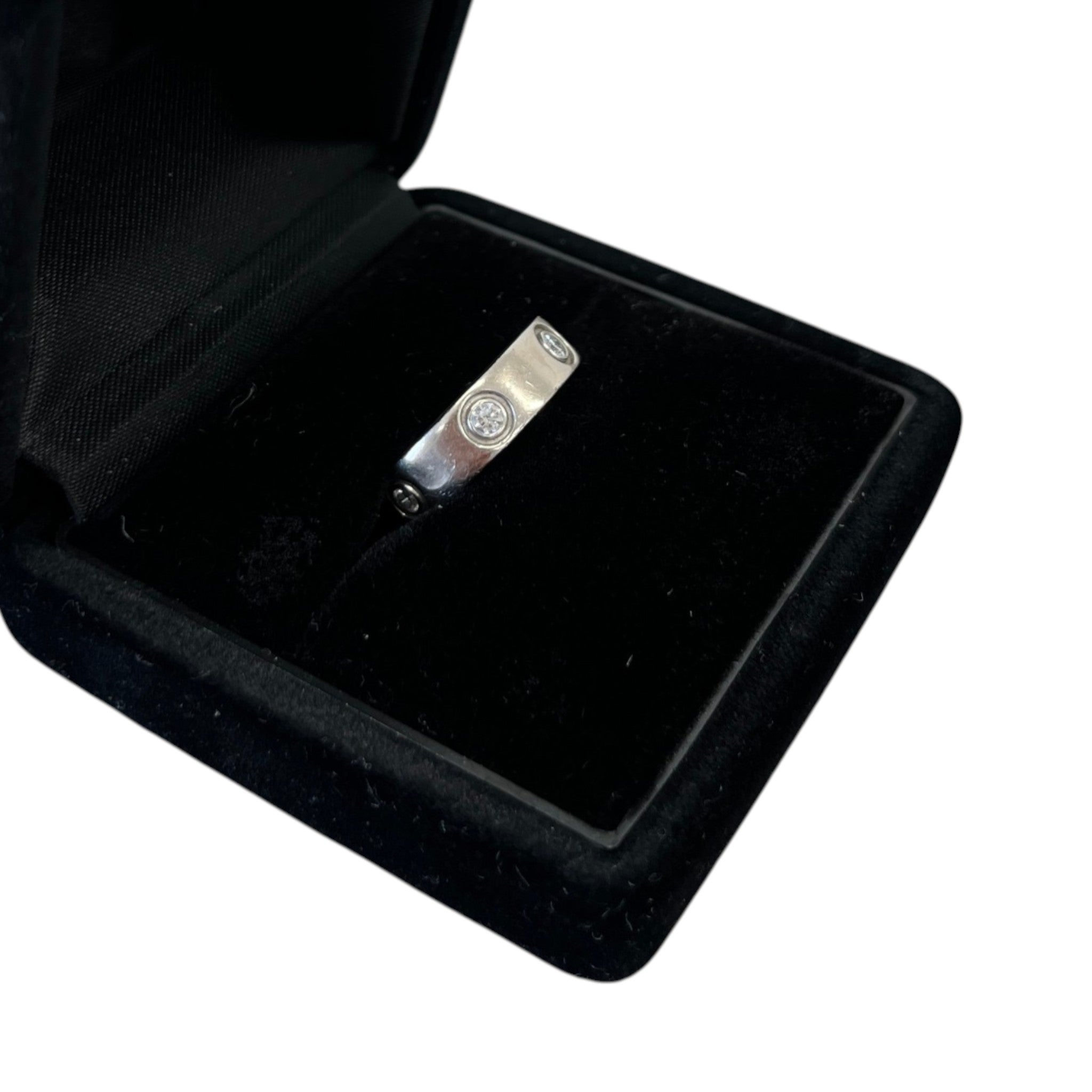 Women's Whilove Classic Model 6 Diamond 18Ct White Gold Size 50 Ring White