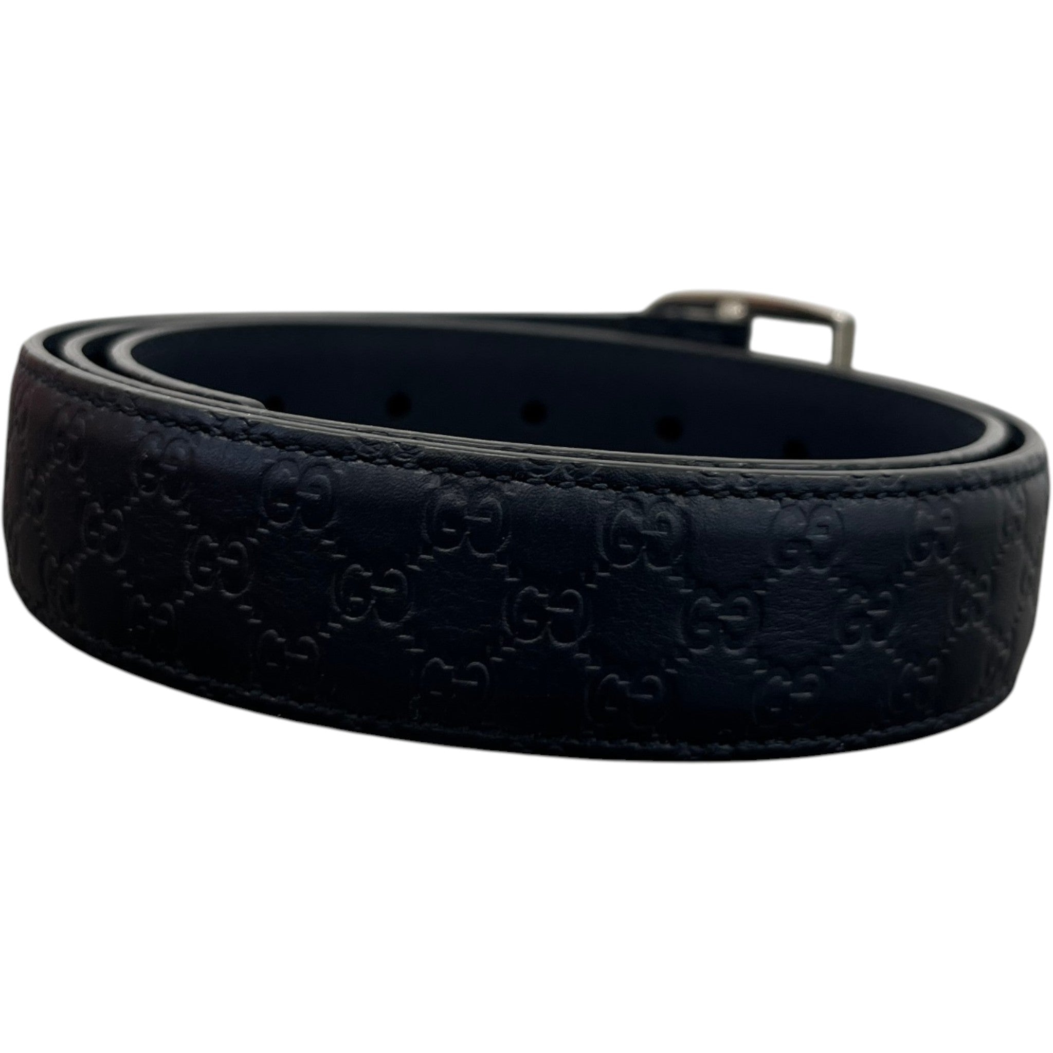 Women's Gg Supreme Belt Navy Size Waist 34"
