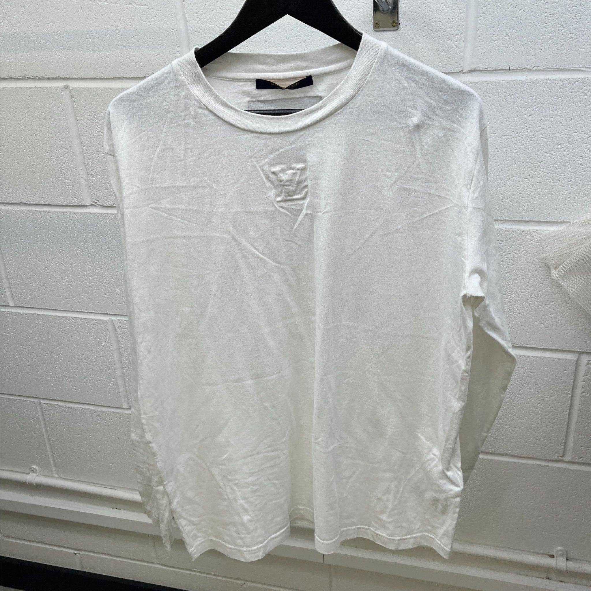 Men's Embossed Lv T-Shirt White Size XL