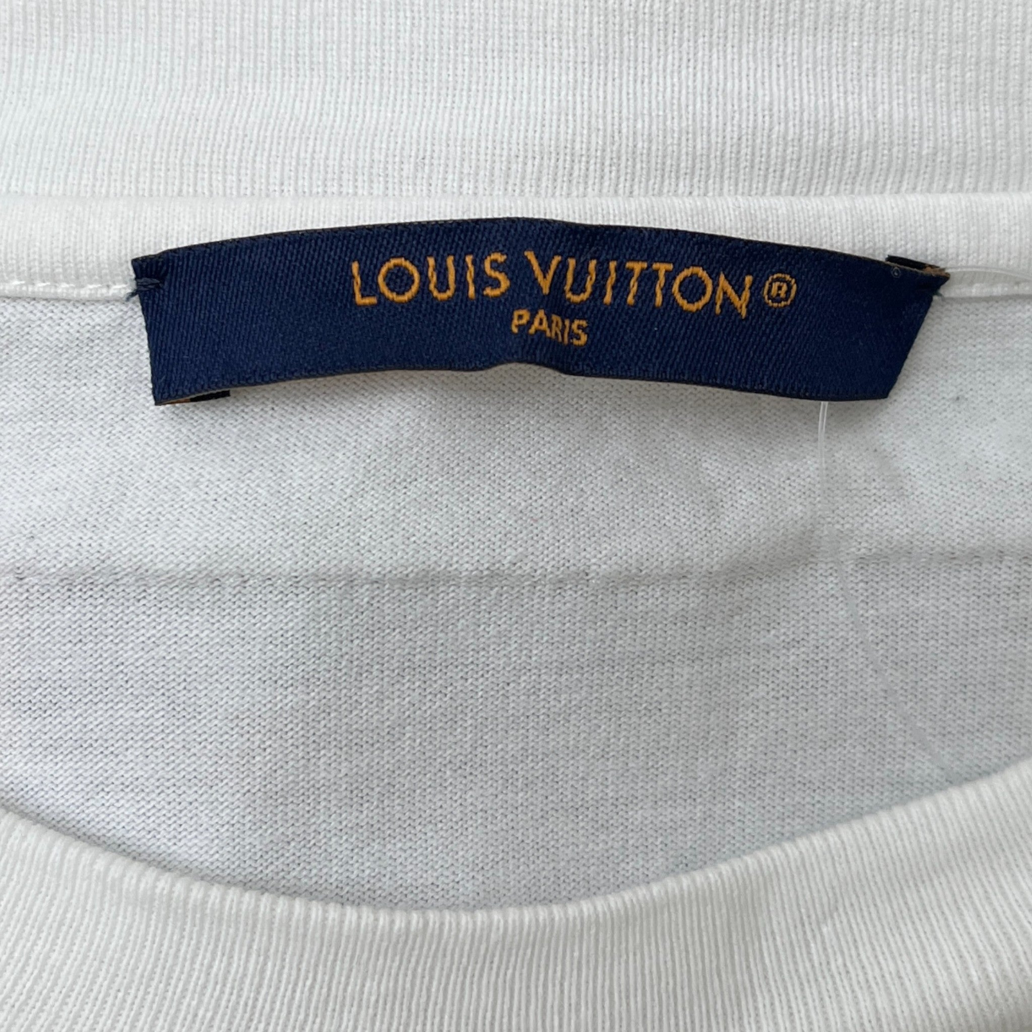 Men's Embossed Lv T-Shirt White Size XL