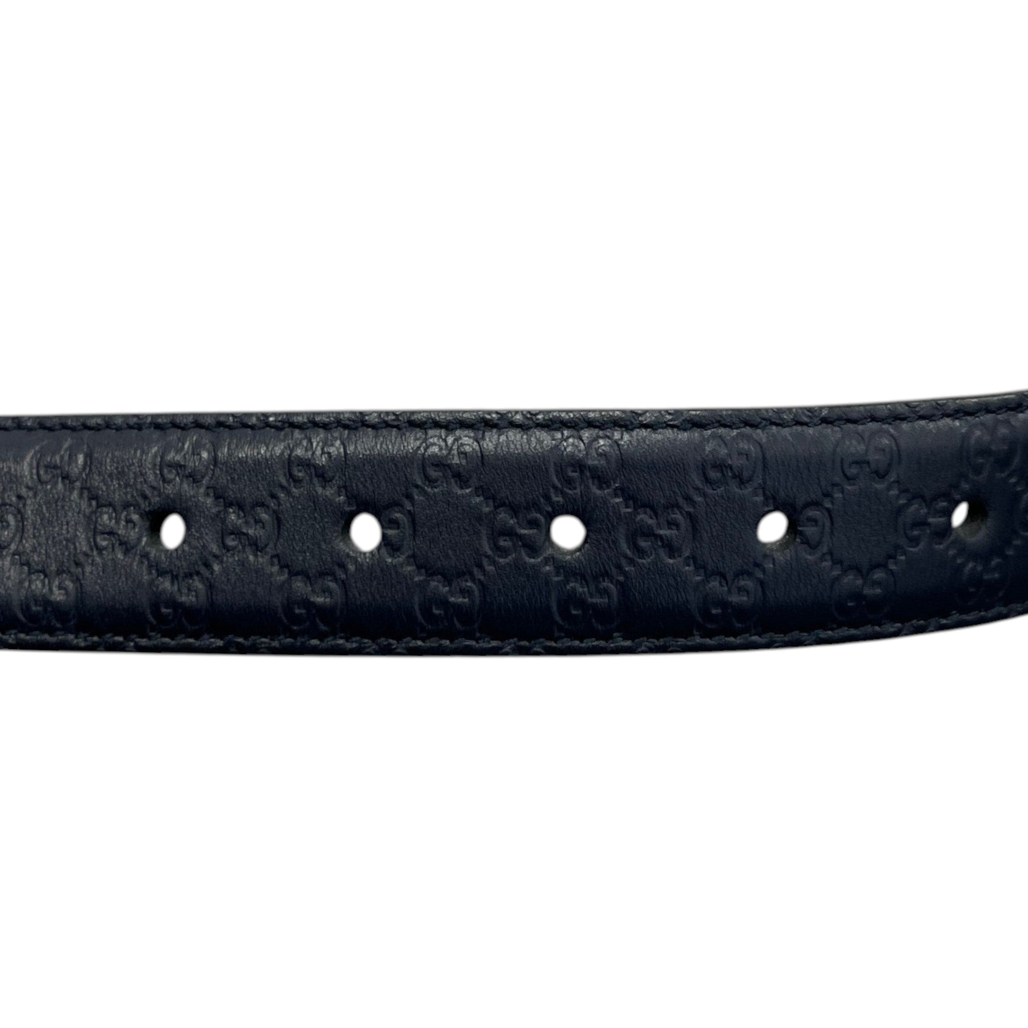 Women's Gg Supreme Belt Navy Size Waist 34"