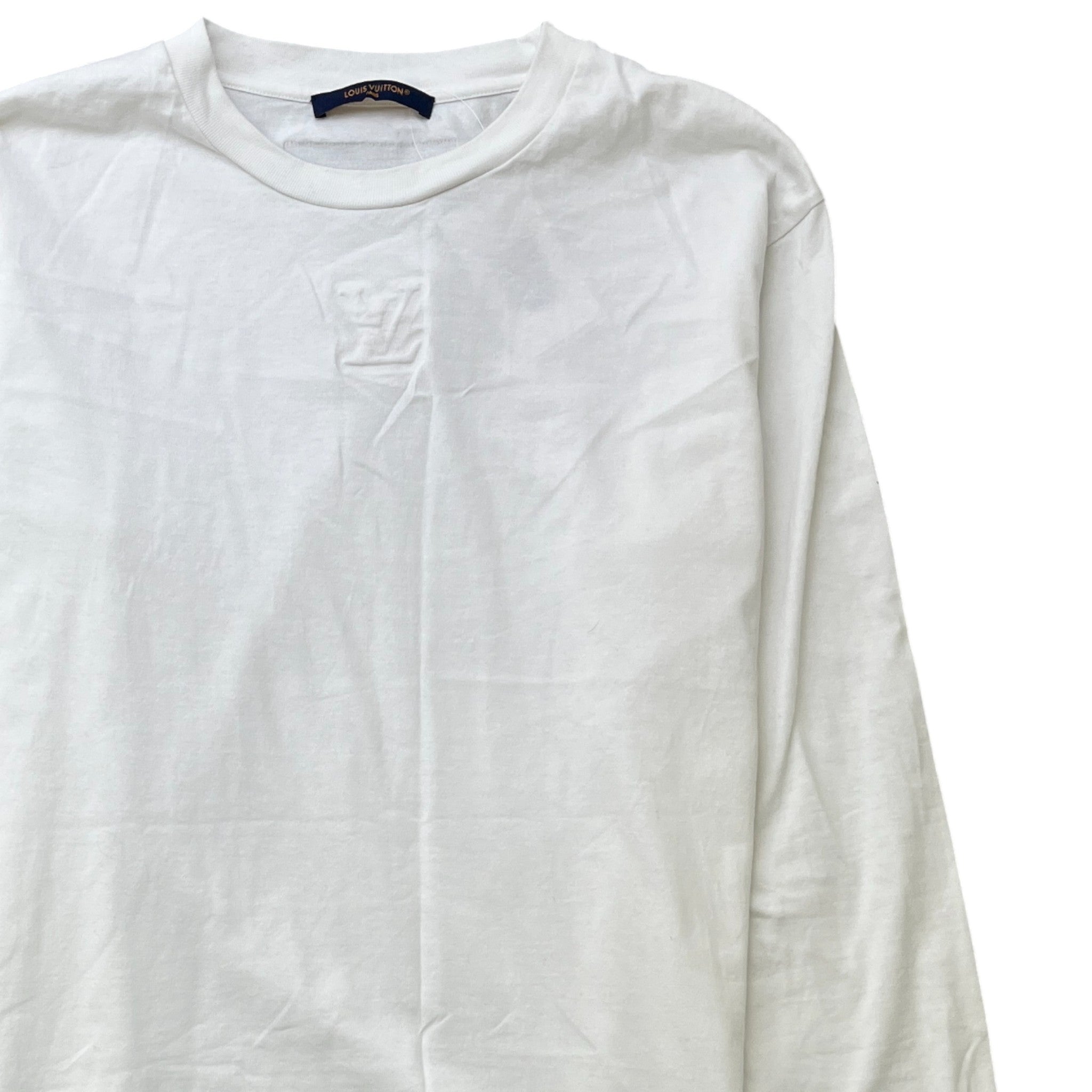 Men's Embossed Lv T-Shirt White Size XL