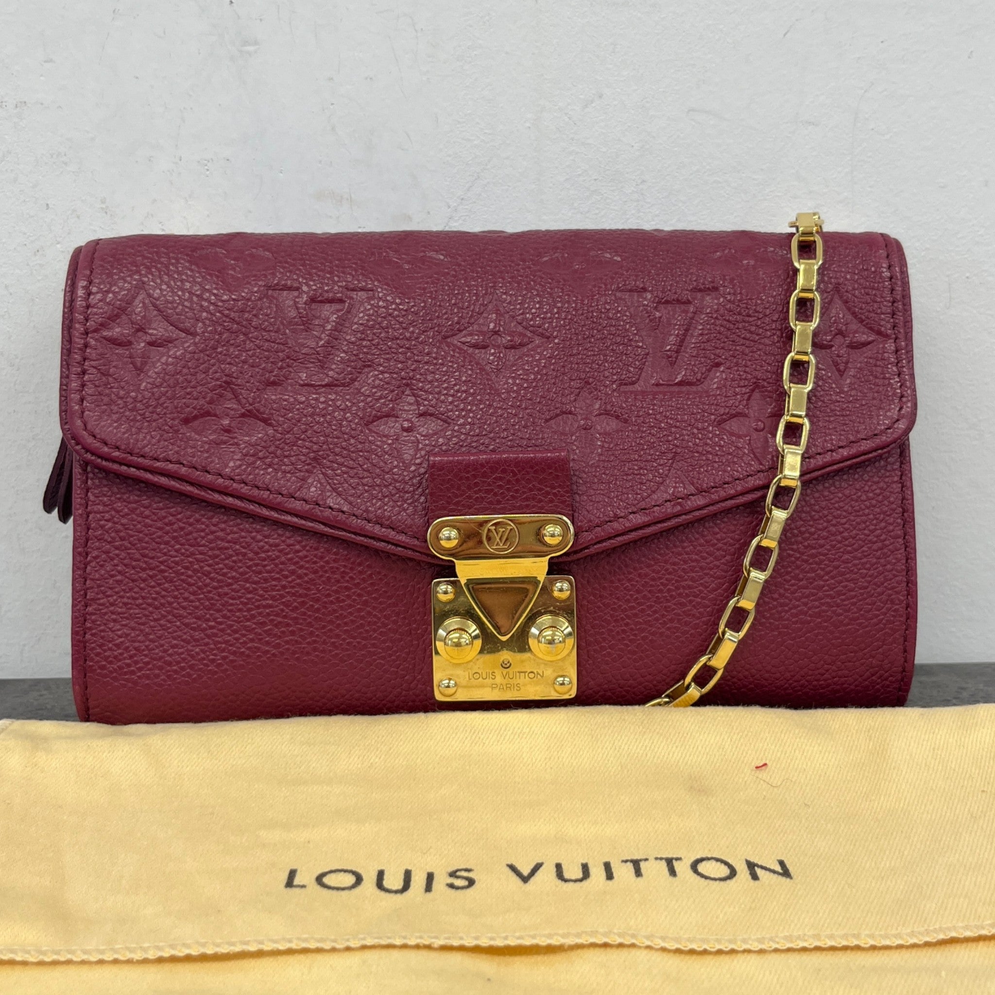 Women's Empreinte Leather Saint Germain Pochette Bag Red