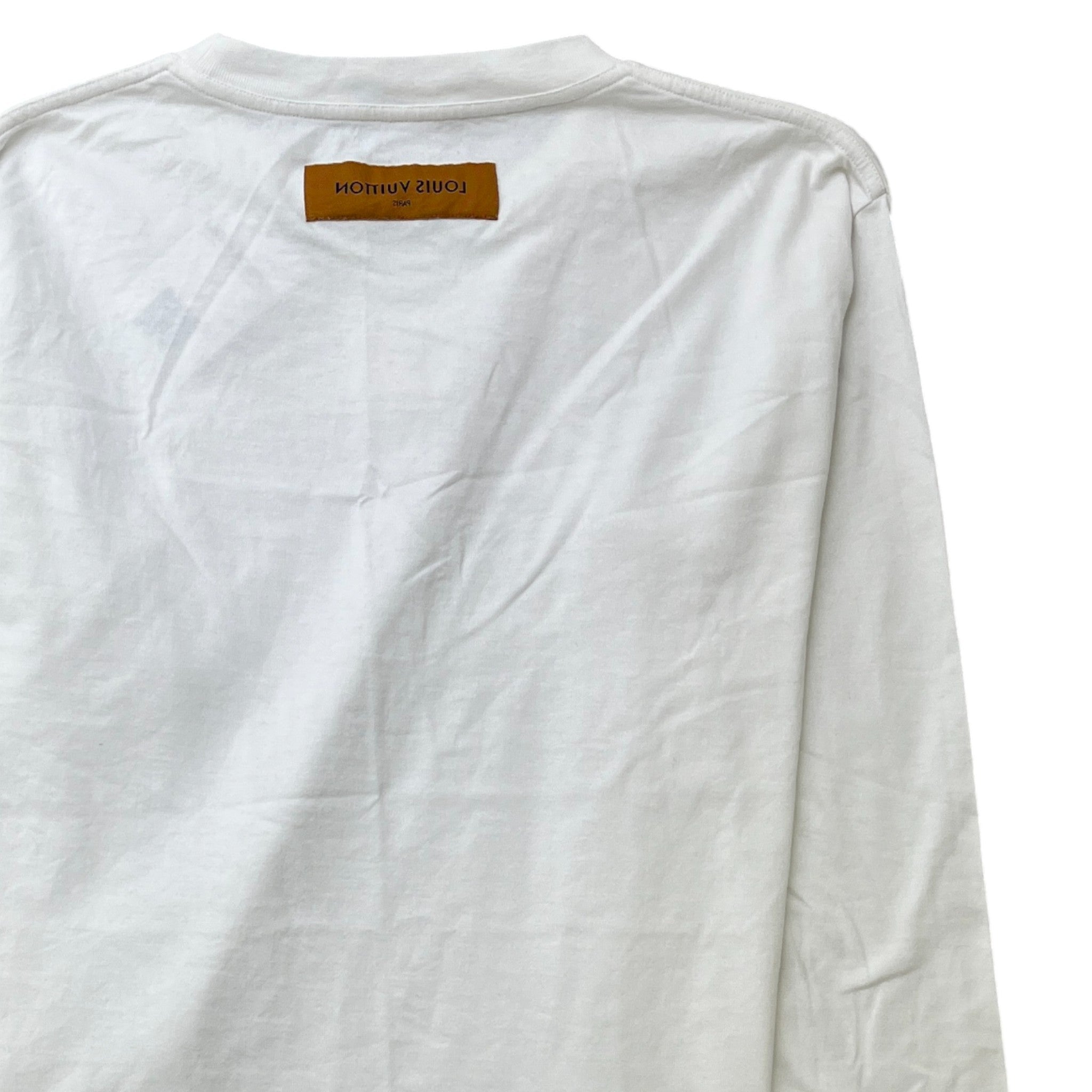 Men's Embossed Lv T-Shirt White Size XL