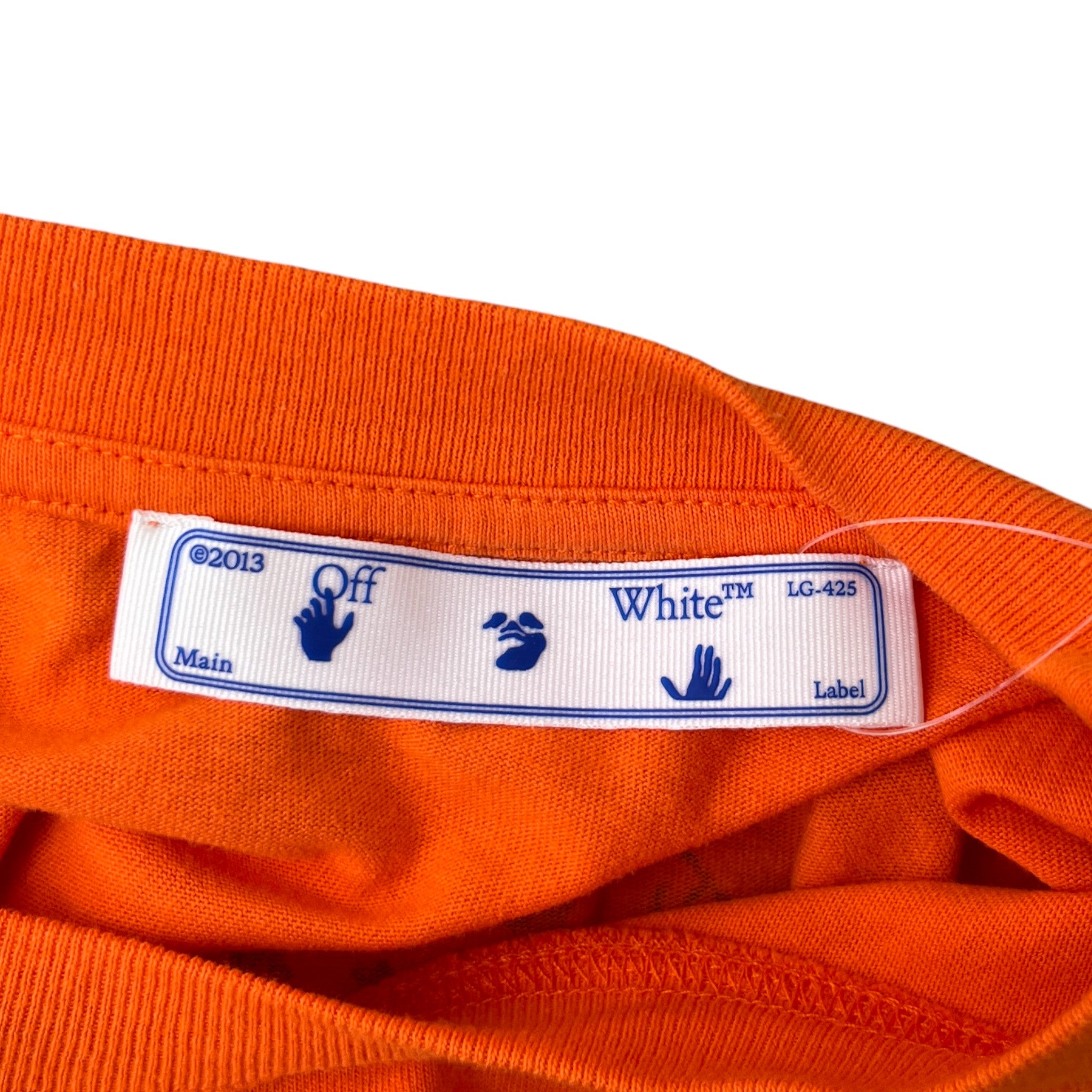 Men's Wizard Logo Print T-Shirt Orange Size XL