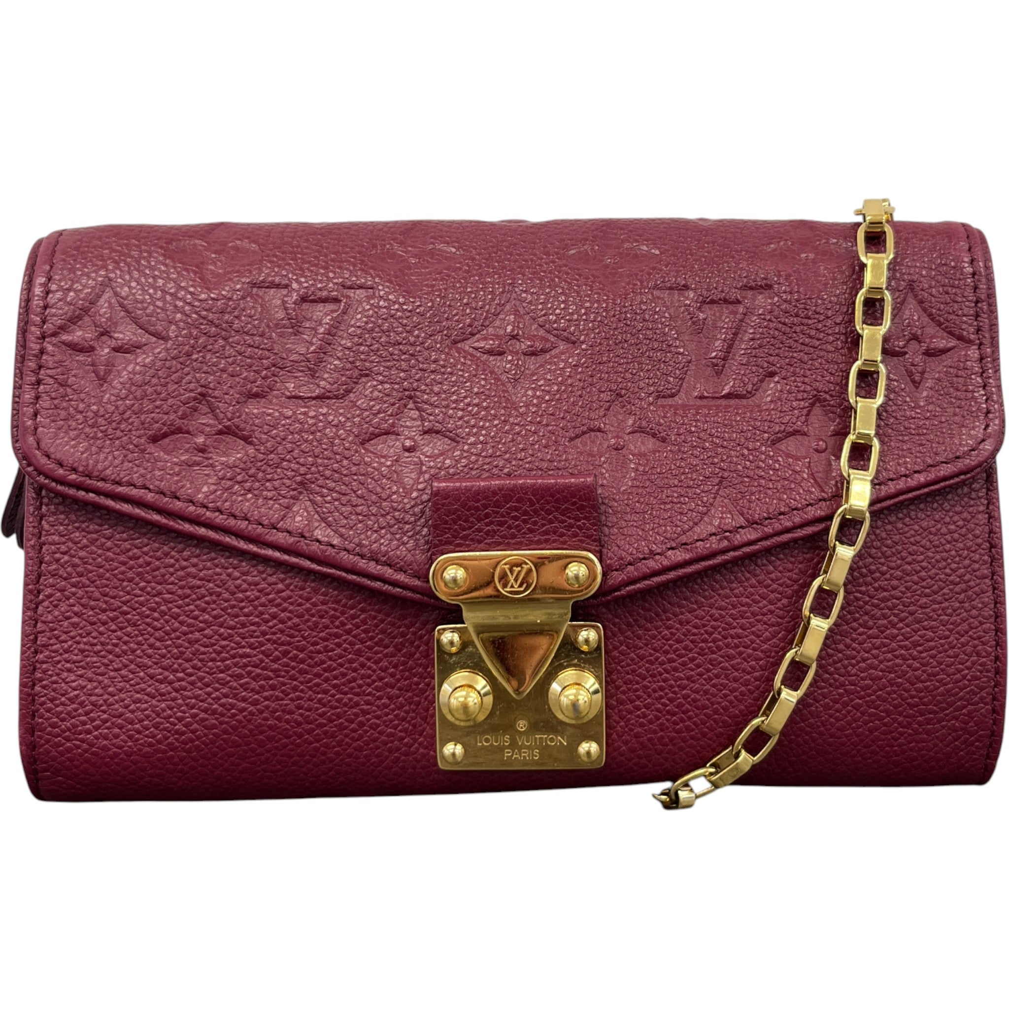 Women's Empreinte Leather Saint Germain Pochette Bag Red