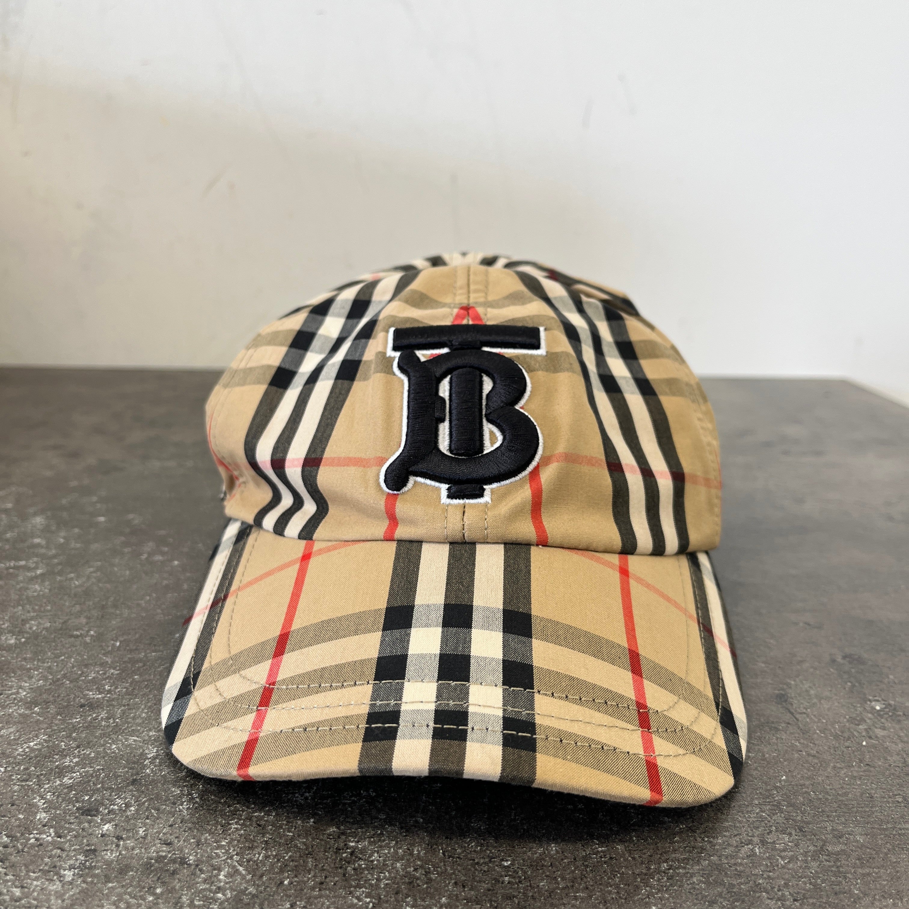 Men's Tb Vintage Check Cap Beige