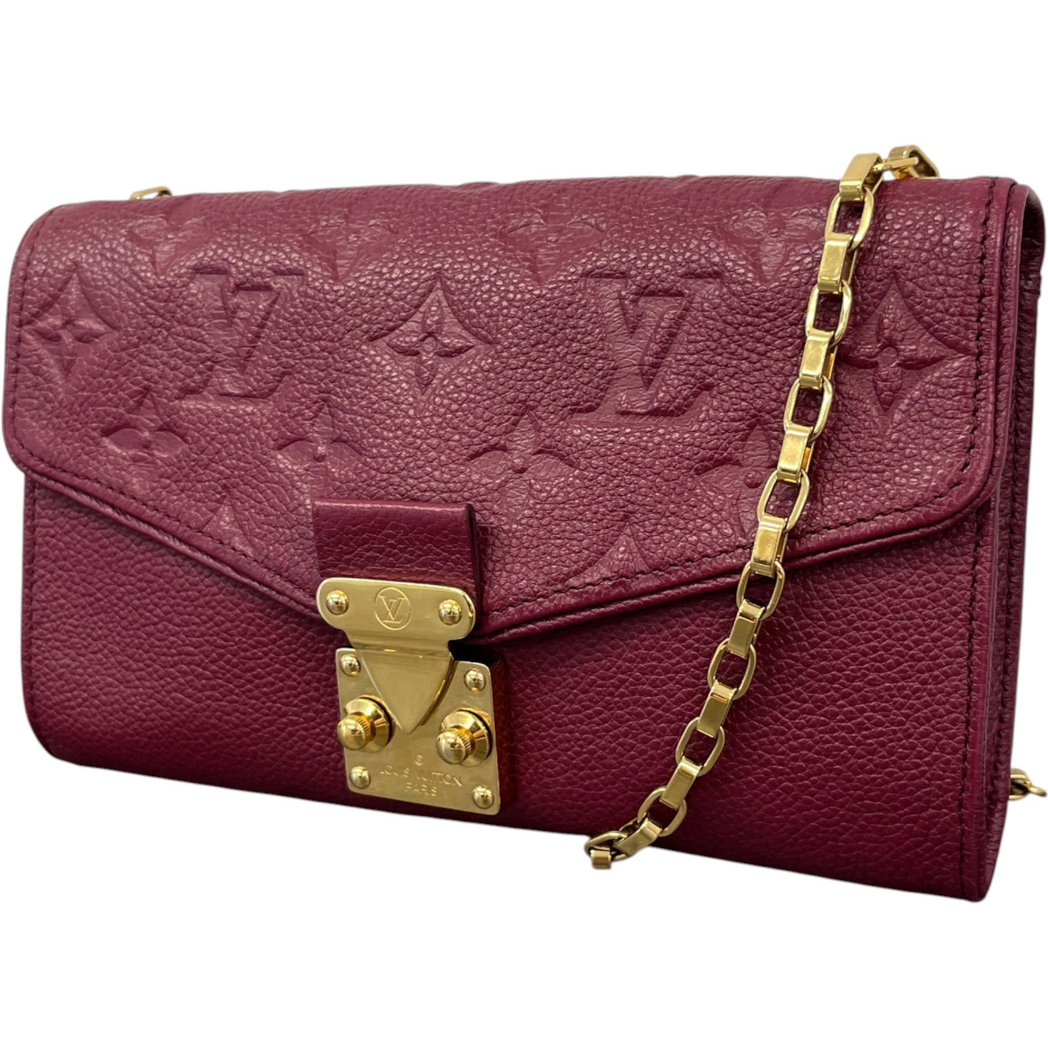 Women's Empreinte Leather Saint Germain Pochette Bag Red