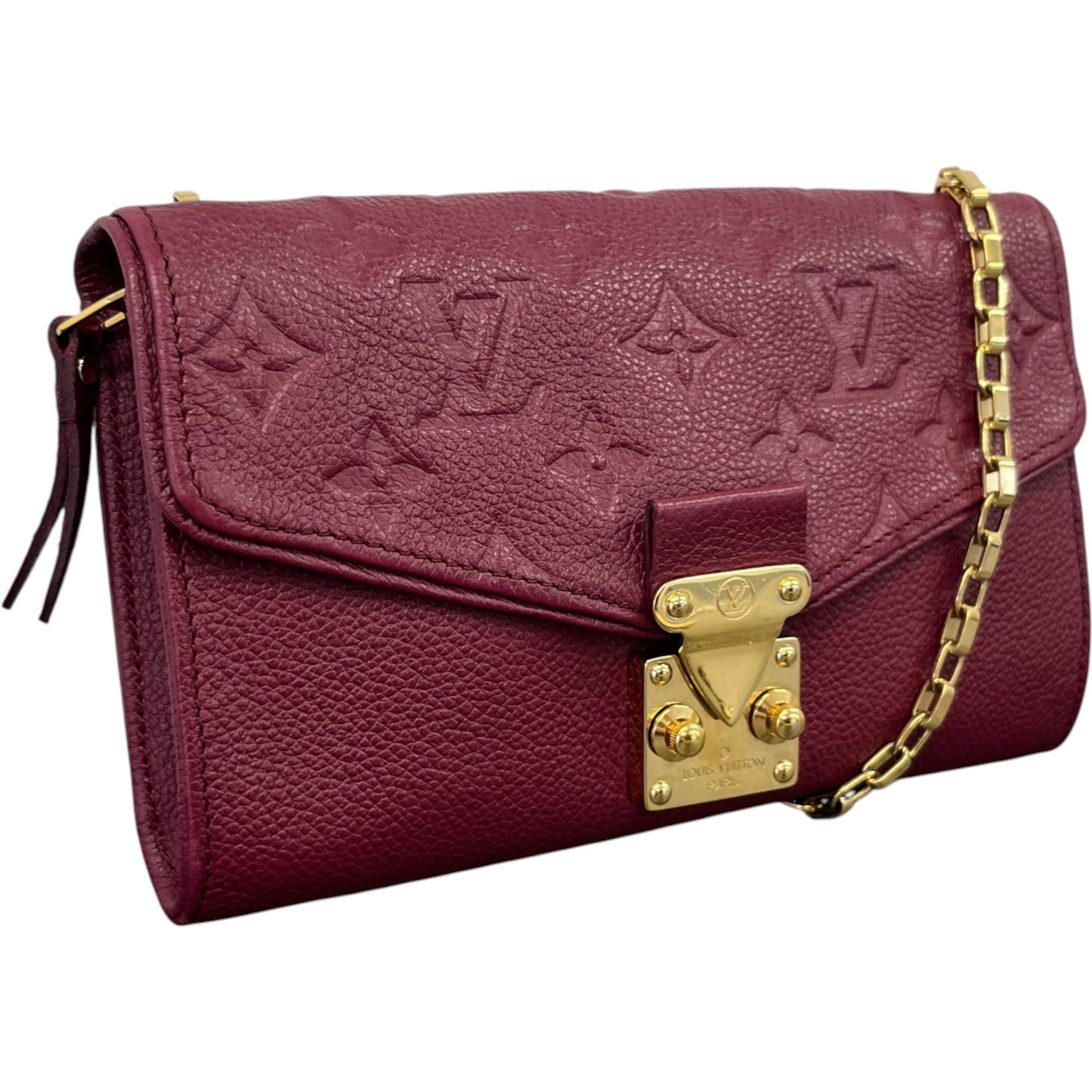 Women's Empreinte Leather Saint Germain Pochette Bag Red