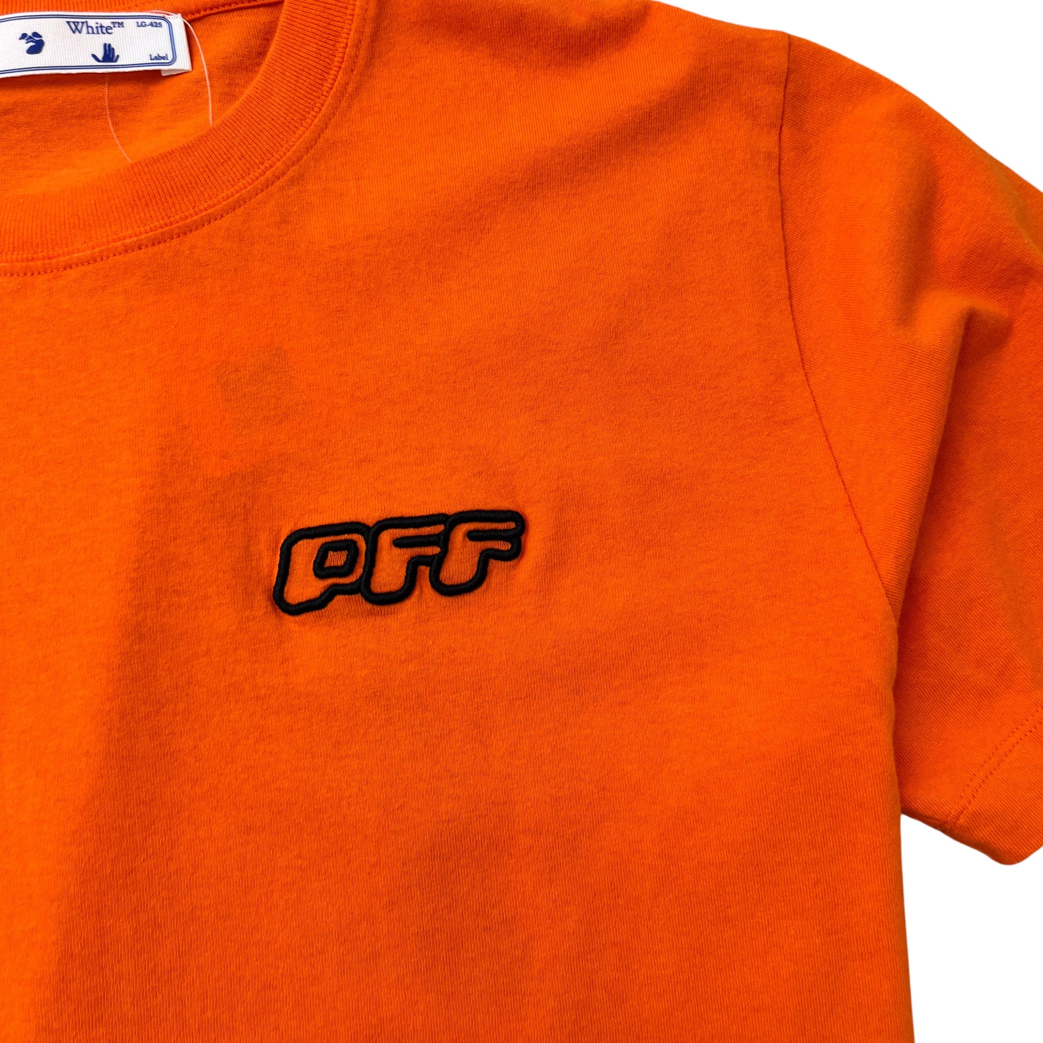 Men's Wizard Logo Print T-Shirt Orange Size XL