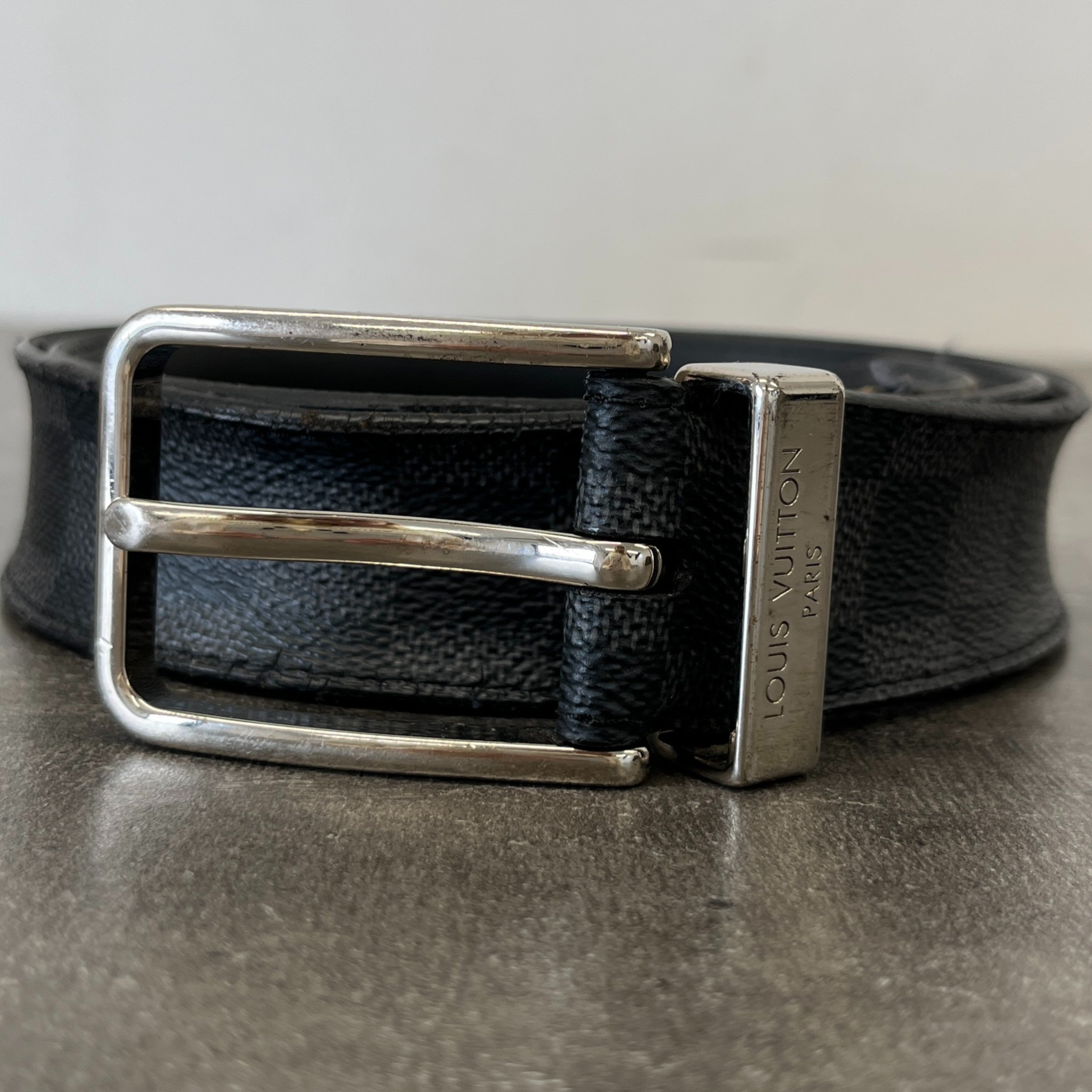 Men's Damier Graphite Pont Neuff 35Mm Belt Black